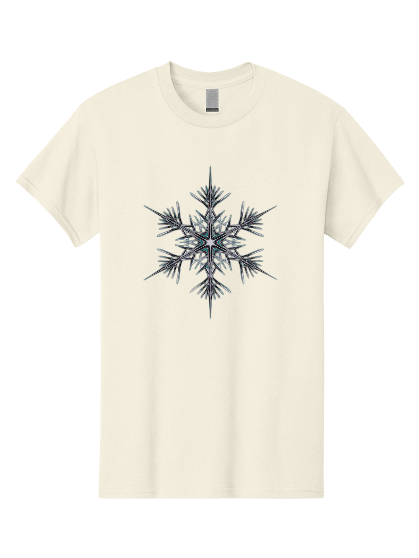 Snowflake-2 Men'S Graphic Tee, 100% Cotton, Comfortable Casual Summer Wear, Machine Washable, Delicate Snowflake, Intricate Patterns, Frosty Design, Crystal Clear, Winter Wonder, Icy Beauty, Symmetrical Shape, Six-Pointed Star Bac435
