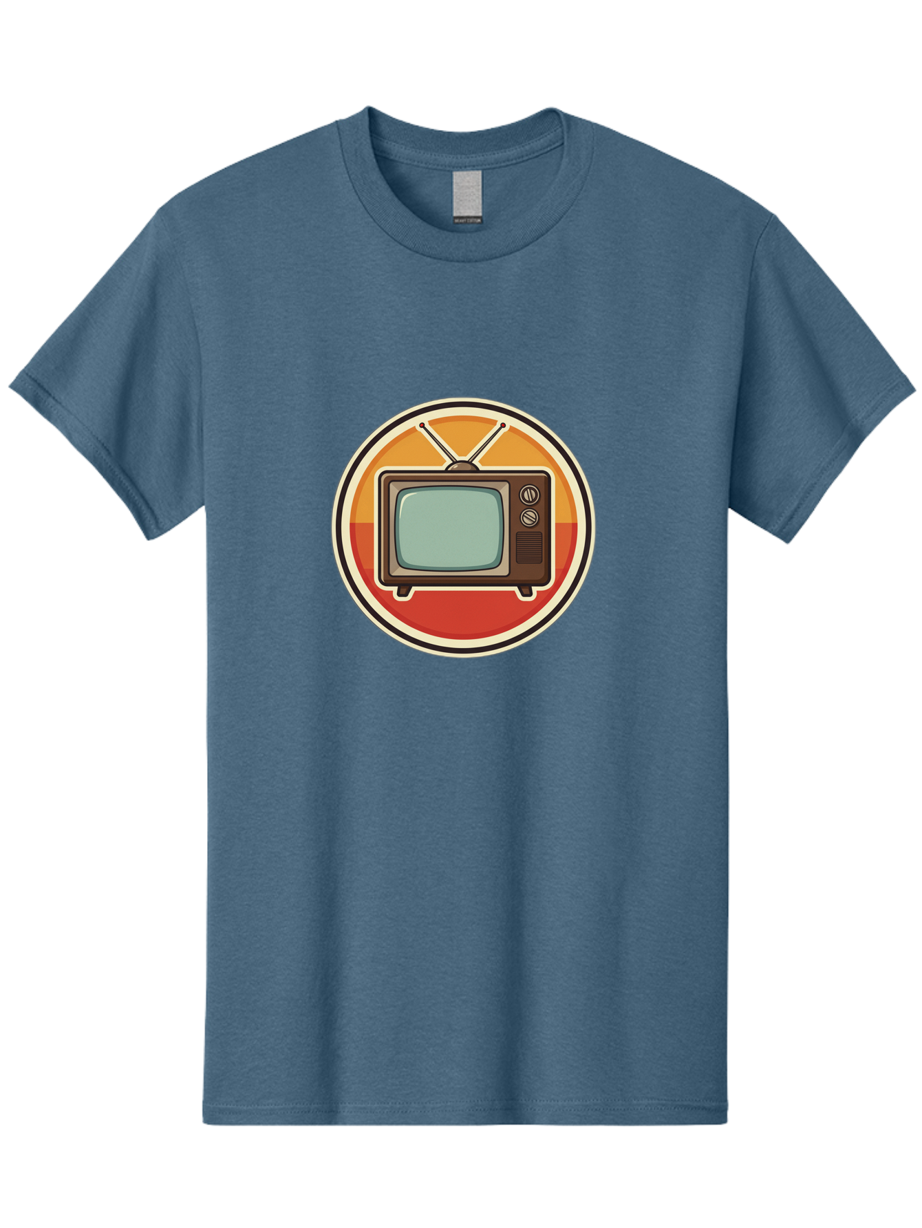Tv-Icon Men'S Graphic Tee, 100% Cotton, Comfortable Casual Summer Wear, Machine Washable, Retro Television, Old Tv Set, Vintage Electronics, Classic Entertainment, Vintage Tech, Retro Gadgets, Nostalgic Devices, Antique Tv Bac524