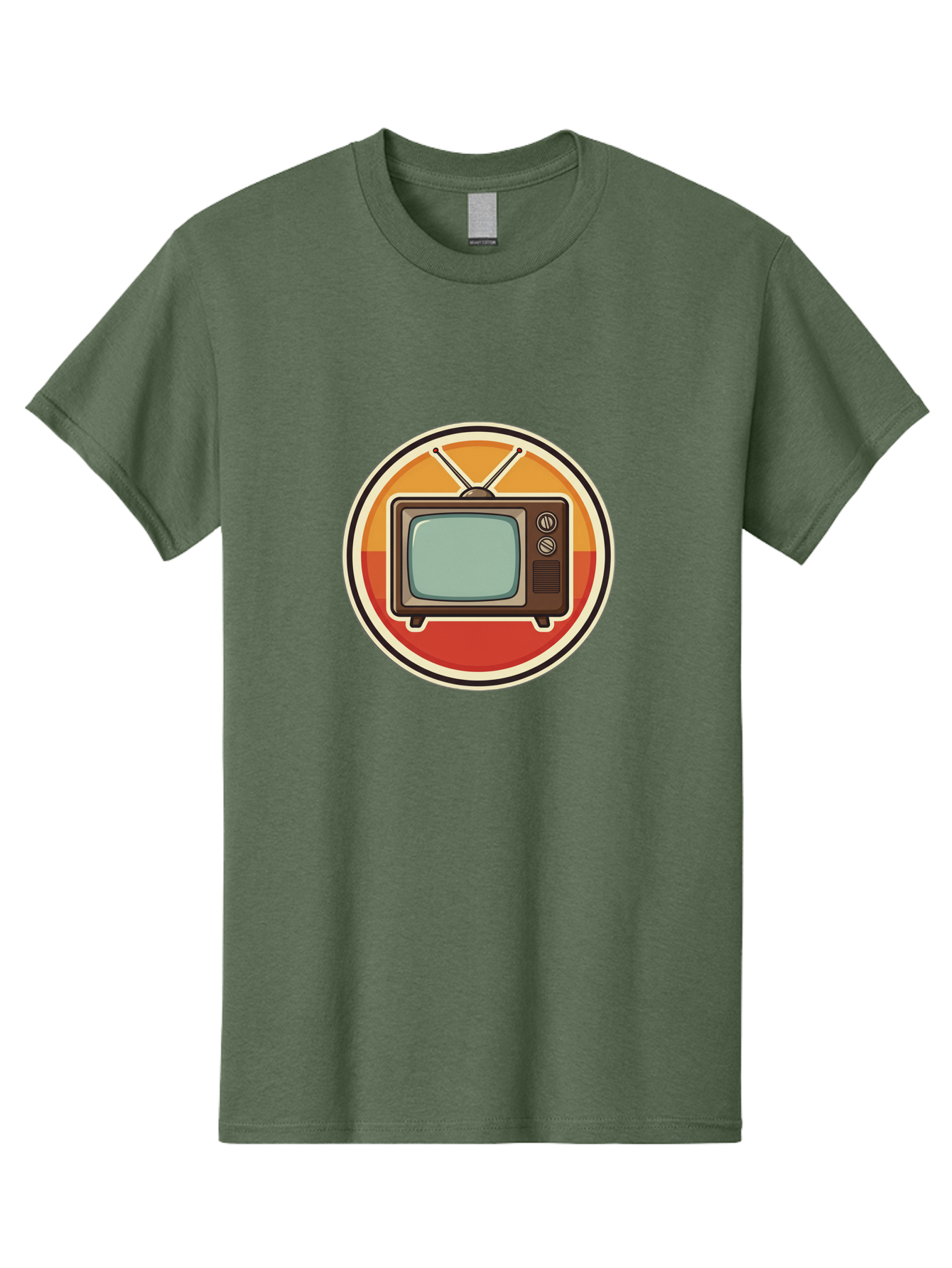 Tv-Icon Men'S Graphic Tee, 100% Cotton, Comfortable Casual Summer Wear, Machine Washable, Retro Television, Old Tv Set, Vintage Electronics, Classic Entertainment, Vintage Tech, Retro Gadgets, Nostalgic Devices, Antique Tv Bac524