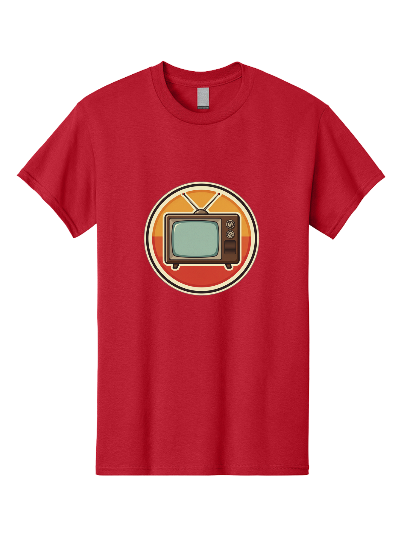 Tv-Icon Men'S Graphic Tee, 100% Cotton, Comfortable Casual Summer Wear, Machine Washable, Retro Television, Old Tv Set, Vintage Electronics, Classic Entertainment, Vintage Tech, Retro Gadgets, Nostalgic Devices, Antique Tv Bac524