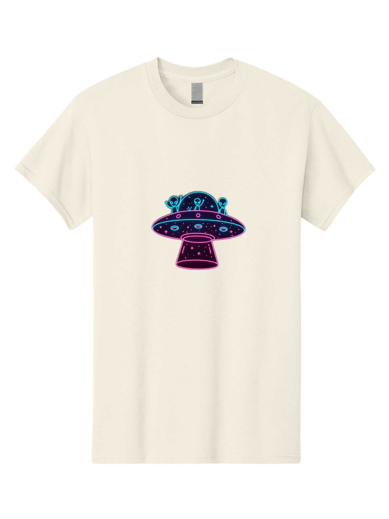 Ufo-Alien-Spaceship Men'S Graphic Tee, 100% Cotton, Comfortable Casual Summer Wear, Machine Washable, Alien Spaceship, Extraterrestrial Life, Futuristic Design, Neon Lights, Cosmic Travel, Stars, Universe Exploration, Mystic Ambiance, Bac531