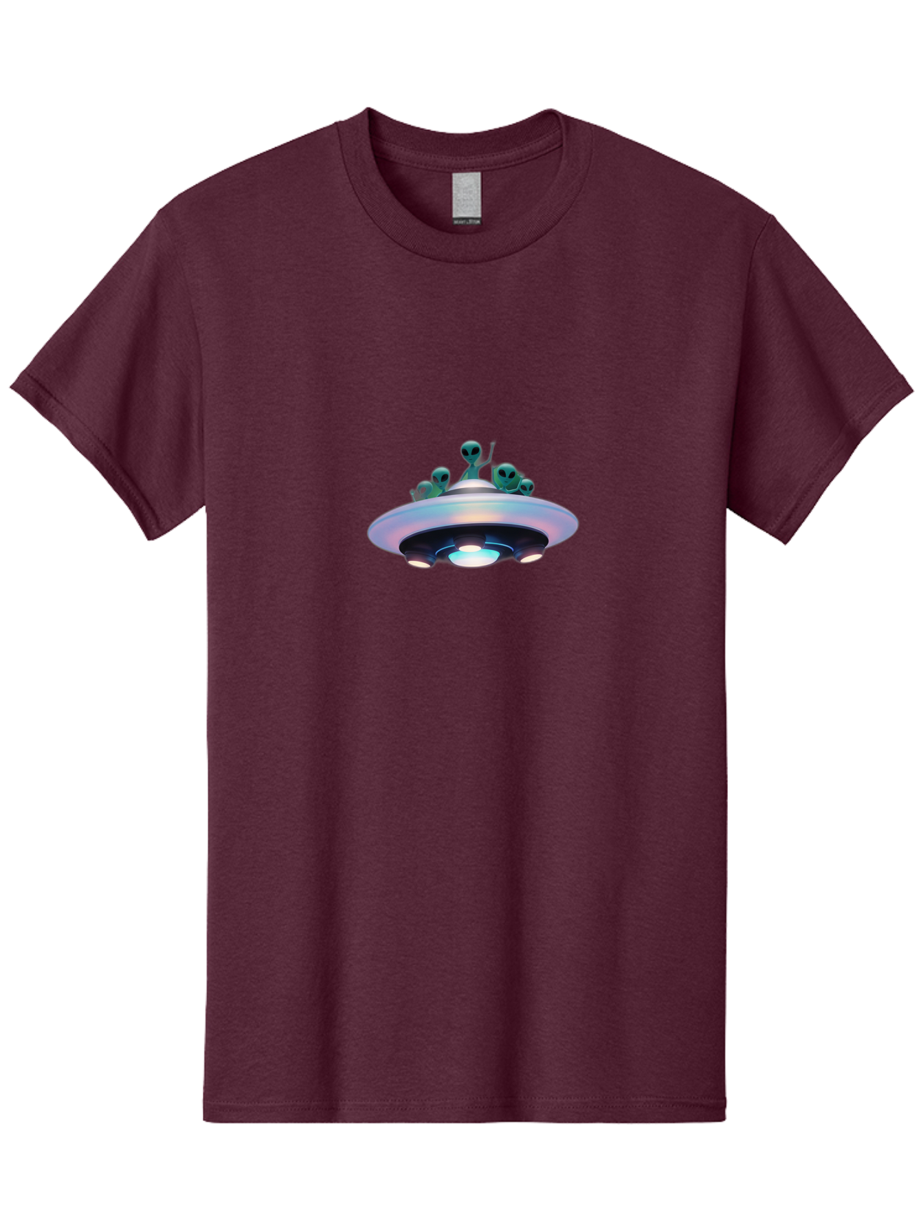 Ufo-With-Aliens-1 Men'S Graphic Tee, 100% Cotton, Comfortable Casual Summer Wear, Machine Washable, Ufo, Aliens, Extraterrestrial, Flying Saucer, Space Invasion, Alien Abduction, Sci-Fi, Futuristic, Otherworldly, Spaceship, Paranormal Activity Bac535