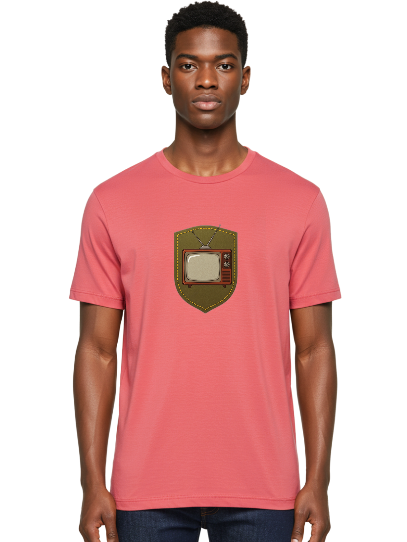 Vintage-Tv-1 Men'S Graphic Tee, 100% Cotton, Comfortable Casual Summer Wear, Machine Washable, Vintage Television, Retro Tv, Classic Screen, Old-School Technology, Nostalgic Entertainment, Retro Electronics, Vintage Gadget, Old Tv Set, Bac549