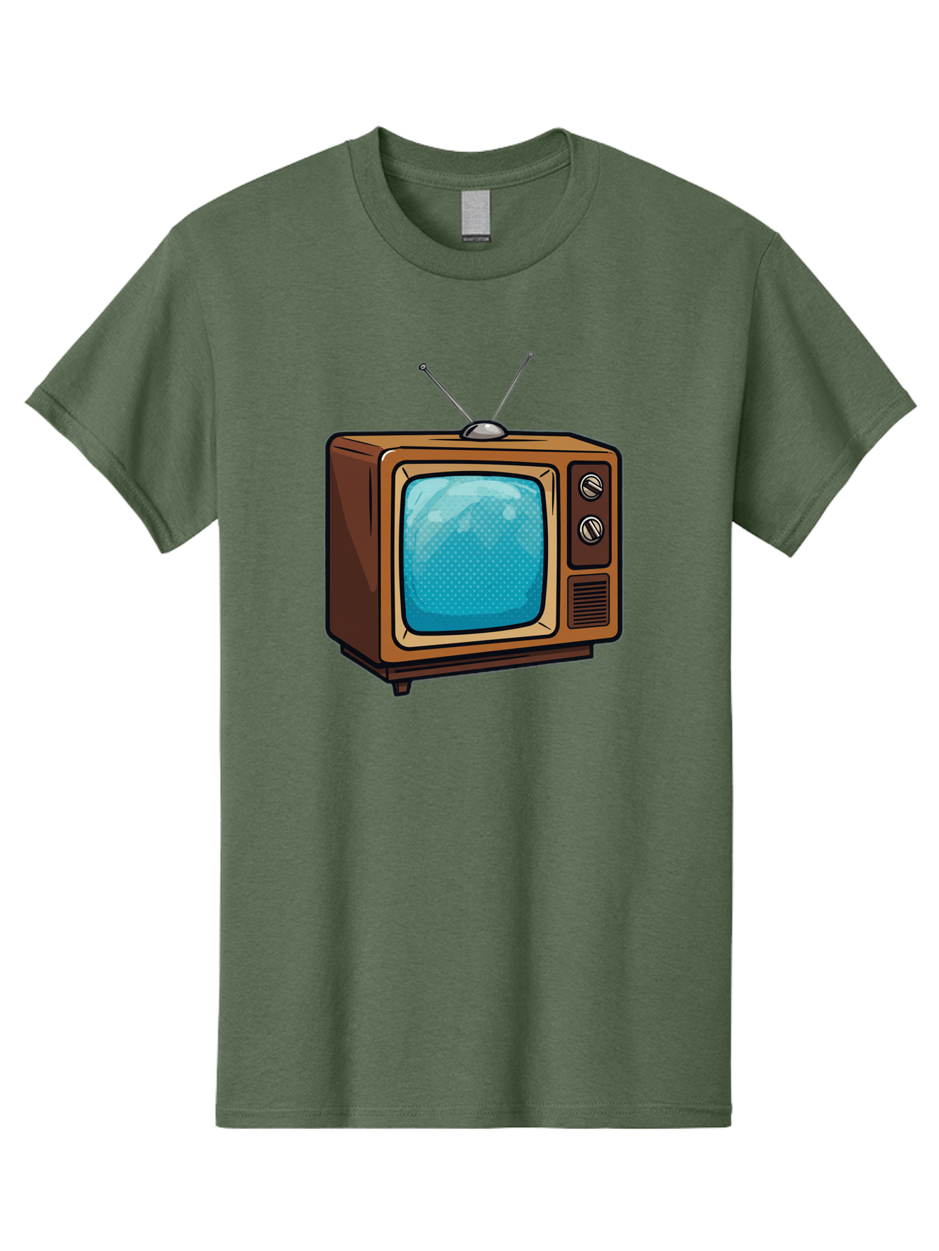 Vintage-Tv-2 Men'S Graphic Tee, 100% Cotton, Comfortable Casual Summer Wear, Machine Washable, Vintage Television Set, Retro Electronics, Old-Fashioned Tv, Analog Broadcasting, Classic Entertainment, Nostalgic Technology, Television Antenna Bac550