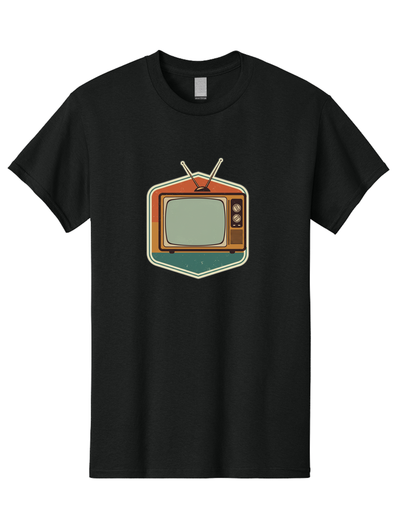 Vintage-Tv Men'S Graphic Tee, 100% Cotton, Comfortable Casual Summer Wear, Machine Washable, Retro Television Set, Old Tv, Vintage Tech, Antique Electronics, Classic Entertainment, Nostalgic Design, Analog Tv, Retro Aesthetic Bac551