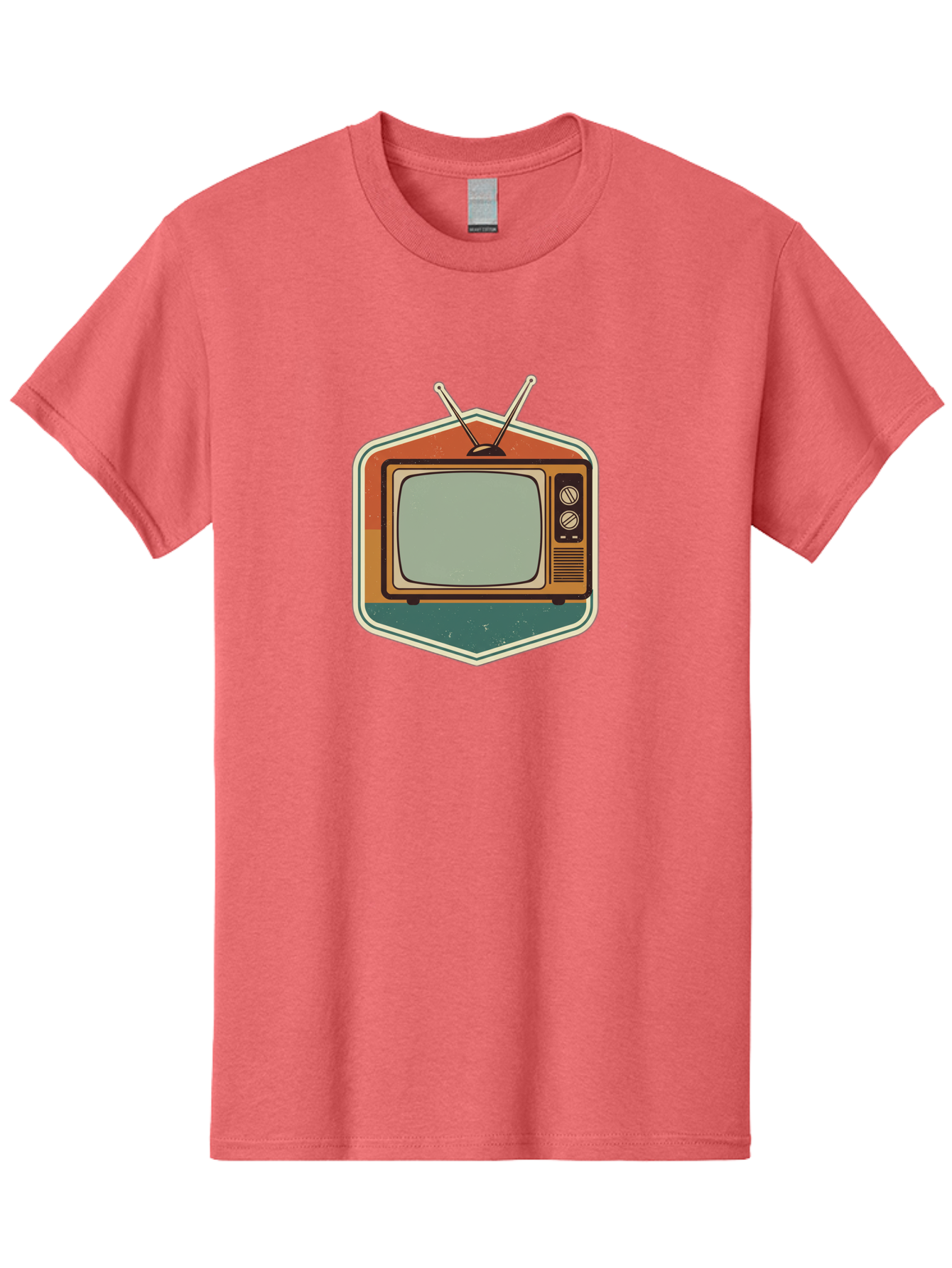 Vintage-Tv Men'S Graphic Tee, 100% Cotton, Comfortable Casual Summer Wear, Machine Washable, Retro Television Set, Old Tv, Vintage Tech, Antique Electronics, Classic Entertainment, Nostalgic Design, Analog Tv, Retro Aesthetic Bac551