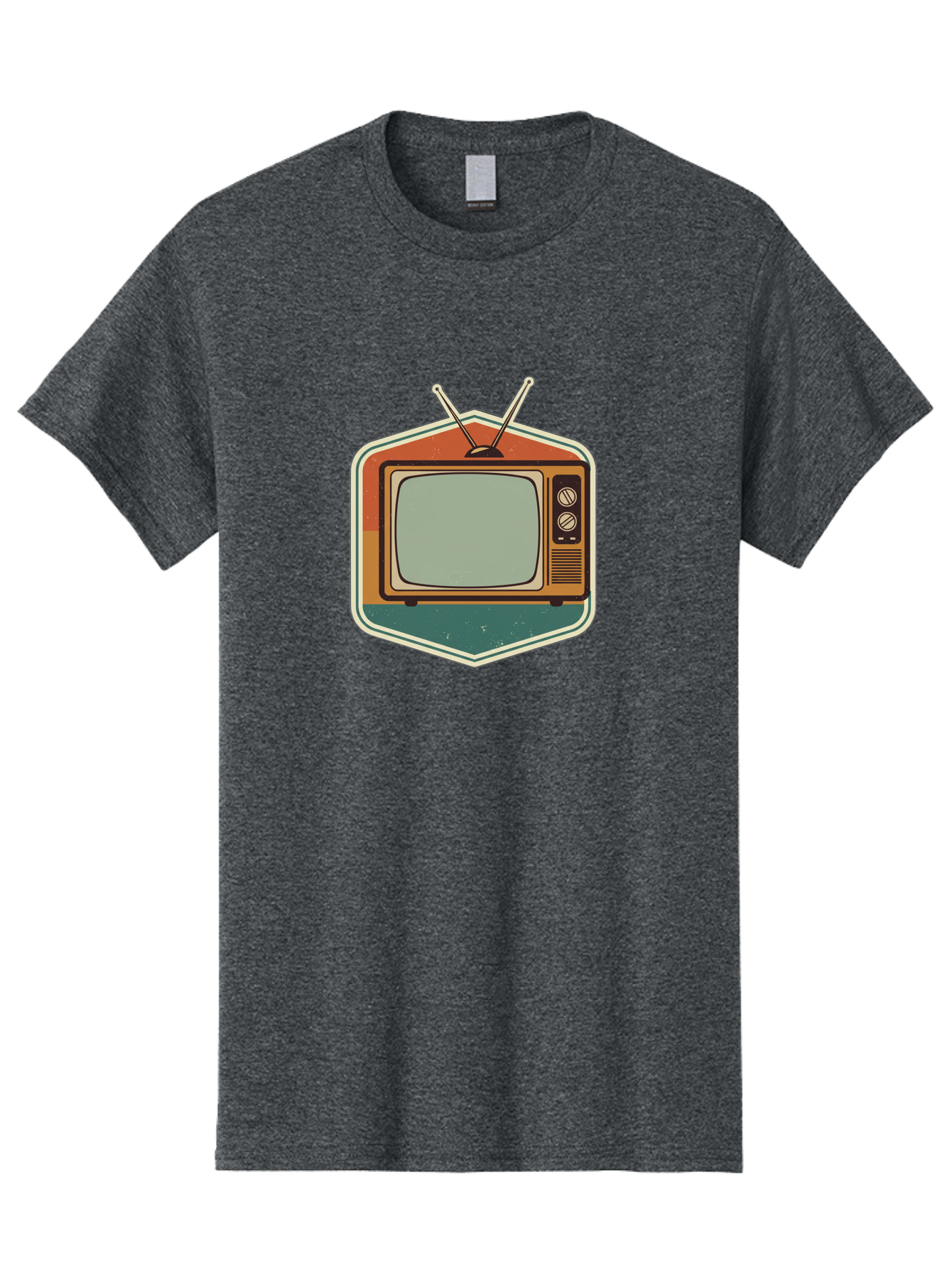 Vintage-Tv Men'S Graphic Tee, 100% Cotton, Comfortable Casual Summer Wear, Machine Washable, Retro Television Set, Old Tv, Vintage Tech, Antique Electronics, Classic Entertainment, Nostalgic Design, Analog Tv, Retro Aesthetic Bac551