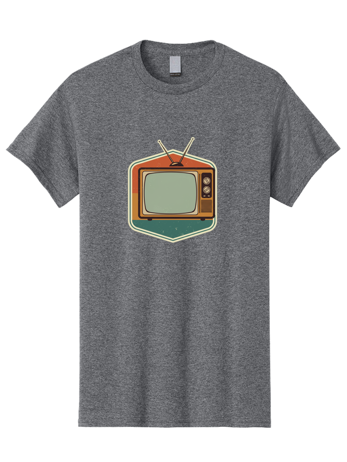 Vintage-Tv Men'S Graphic Tee, 100% Cotton, Comfortable Casual Summer Wear, Machine Washable, Retro Television Set, Old Tv, Vintage Tech, Antique Electronics, Classic Entertainment, Nostalgic Design, Analog Tv, Retro Aesthetic Bac551