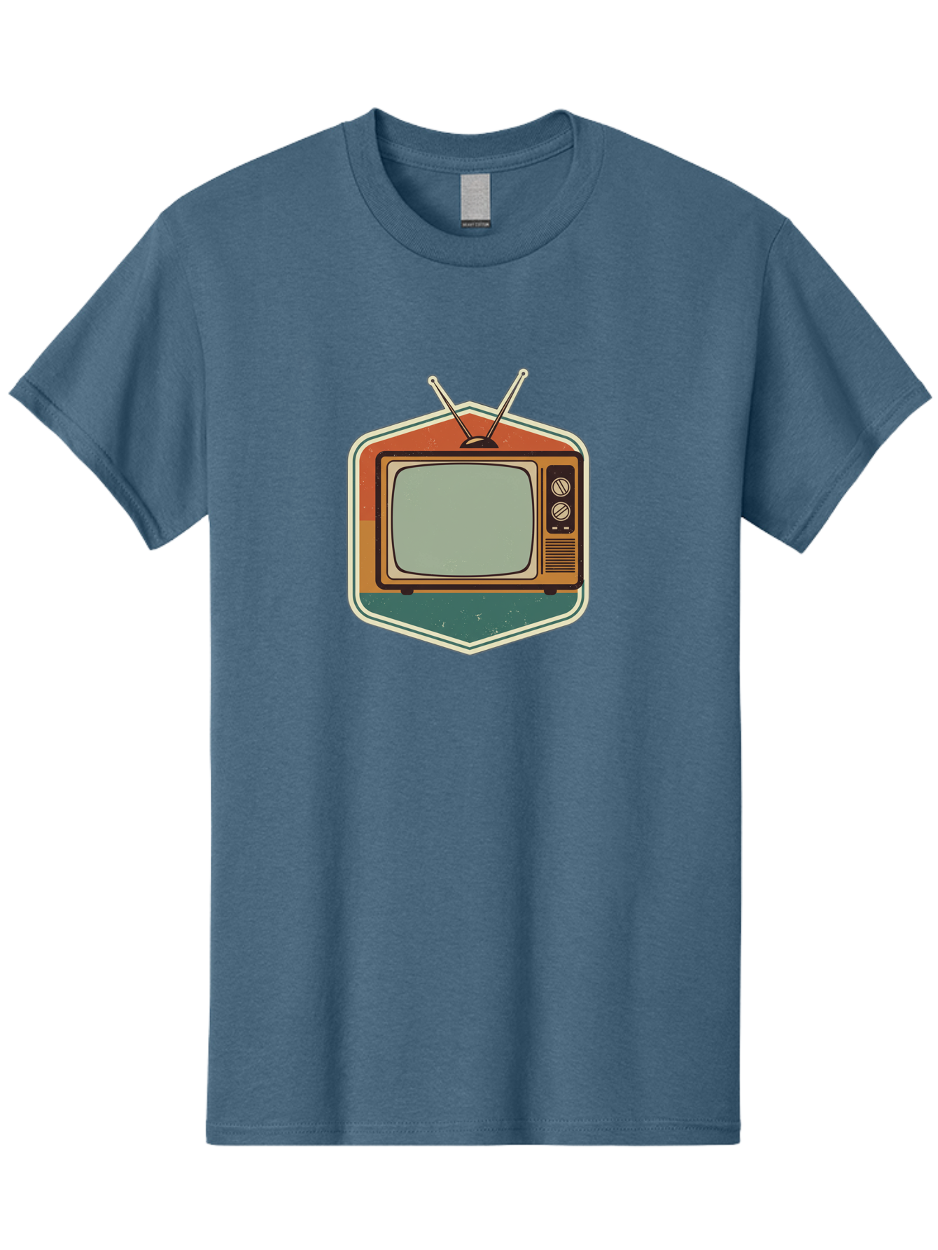 Vintage-Tv Men'S Graphic Tee, 100% Cotton, Comfortable Casual Summer Wear, Machine Washable, Retro Television Set, Old Tv, Vintage Tech, Antique Electronics, Classic Entertainment, Nostalgic Design, Analog Tv, Retro Aesthetic Bac551