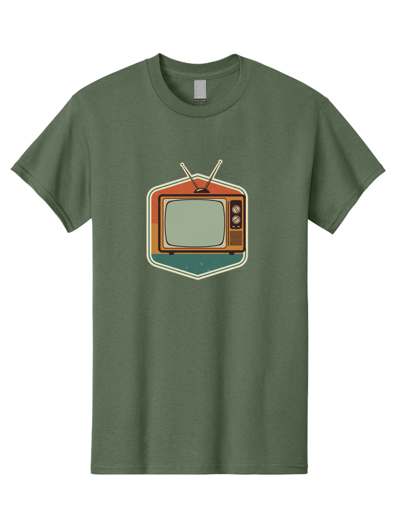 Vintage-Tv Men'S Graphic Tee, 100% Cotton, Comfortable Casual Summer Wear, Machine Washable, Retro Television Set, Old Tv, Vintage Tech, Antique Electronics, Classic Entertainment, Nostalgic Design, Analog Tv, Retro Aesthetic Bac551