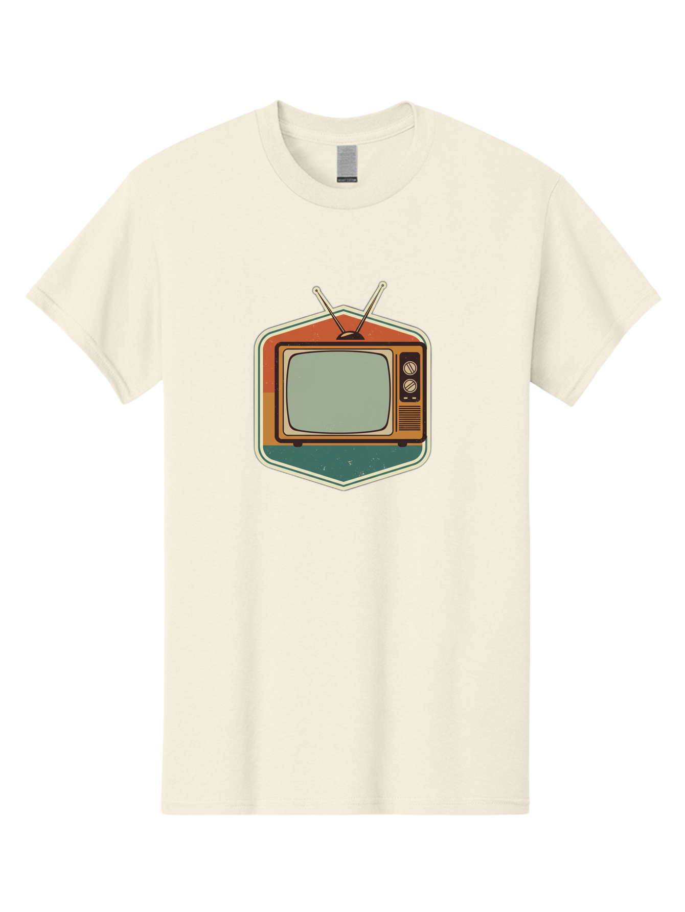 Vintage-Tv Men'S Graphic Tee, 100% Cotton, Comfortable Casual Summer Wear, Machine Washable, Retro Television Set, Old Tv, Vintage Tech, Antique Electronics, Classic Entertainment, Nostalgic Design, Analog Tv, Retro Aesthetic Bac551
