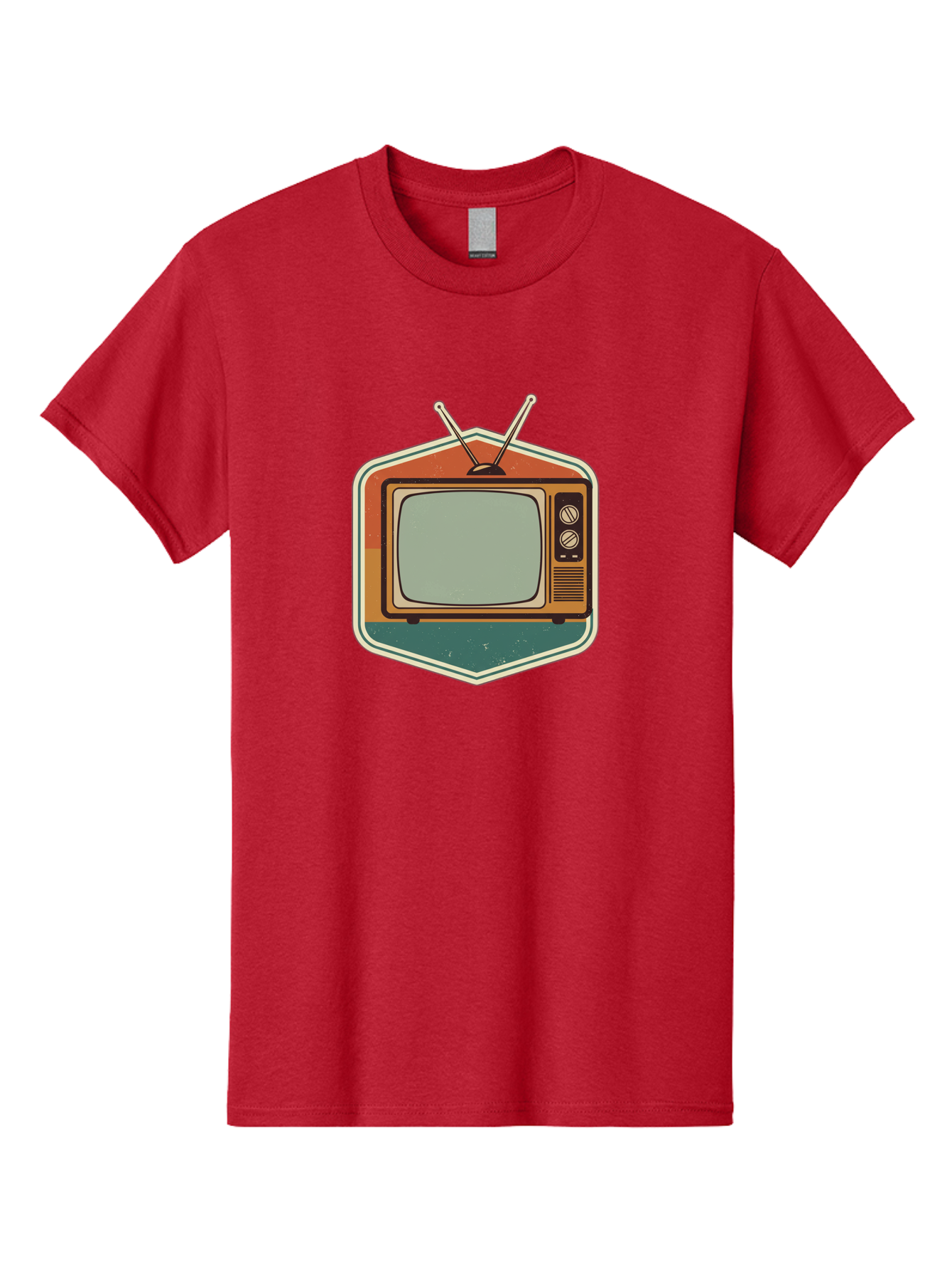 Vintage-Tv Men'S Graphic Tee, 100% Cotton, Comfortable Casual Summer Wear, Machine Washable, Retro Television Set, Old Tv, Vintage Tech, Antique Electronics, Classic Entertainment, Nostalgic Design, Analog Tv, Retro Aesthetic Bac551