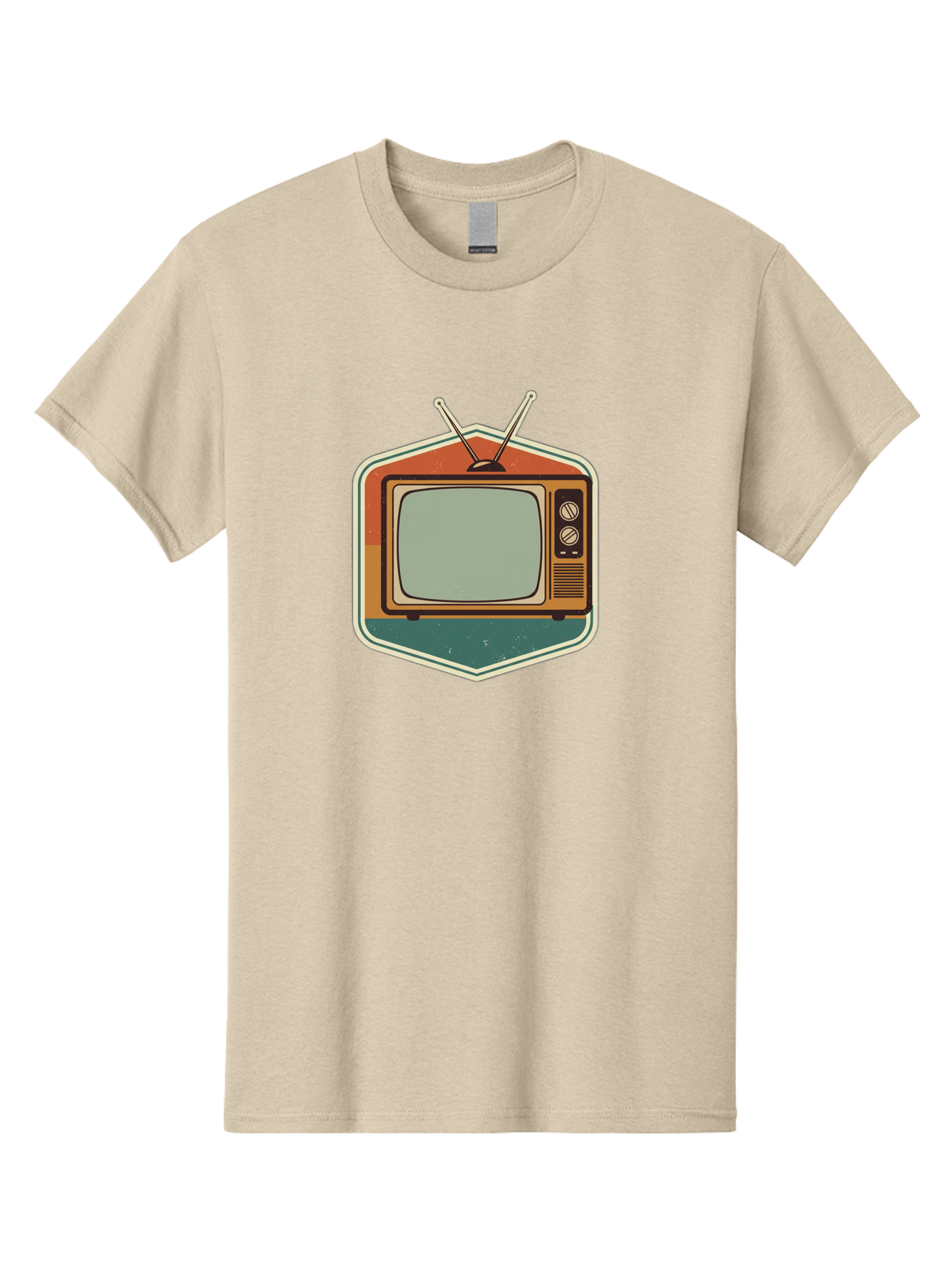 Vintage-Tv Men'S Graphic Tee, 100% Cotton, Comfortable Casual Summer Wear, Machine Washable, Retro Television Set, Old Tv, Vintage Tech, Antique Electronics, Classic Entertainment, Nostalgic Design, Analog Tv, Retro Aesthetic Bac551