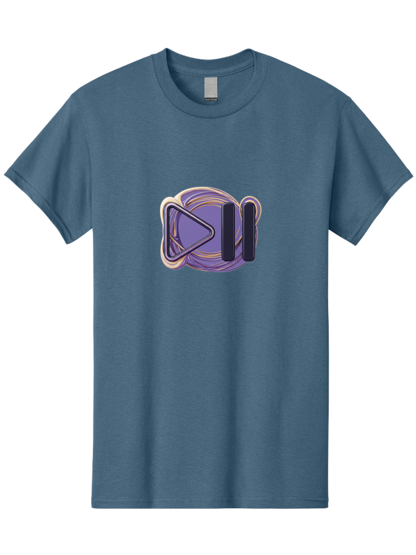 Virtual-Reality-Headset Men'S Graphic Tee, 100% Cotton, Comfortable Casual Summer Wear, Machine Washable, Virtual Reality Headset, Vr Technology, Purple Design, Metallic Accents, Futuristic Style, Gaming Accessory, Immersive Experience, Bac552