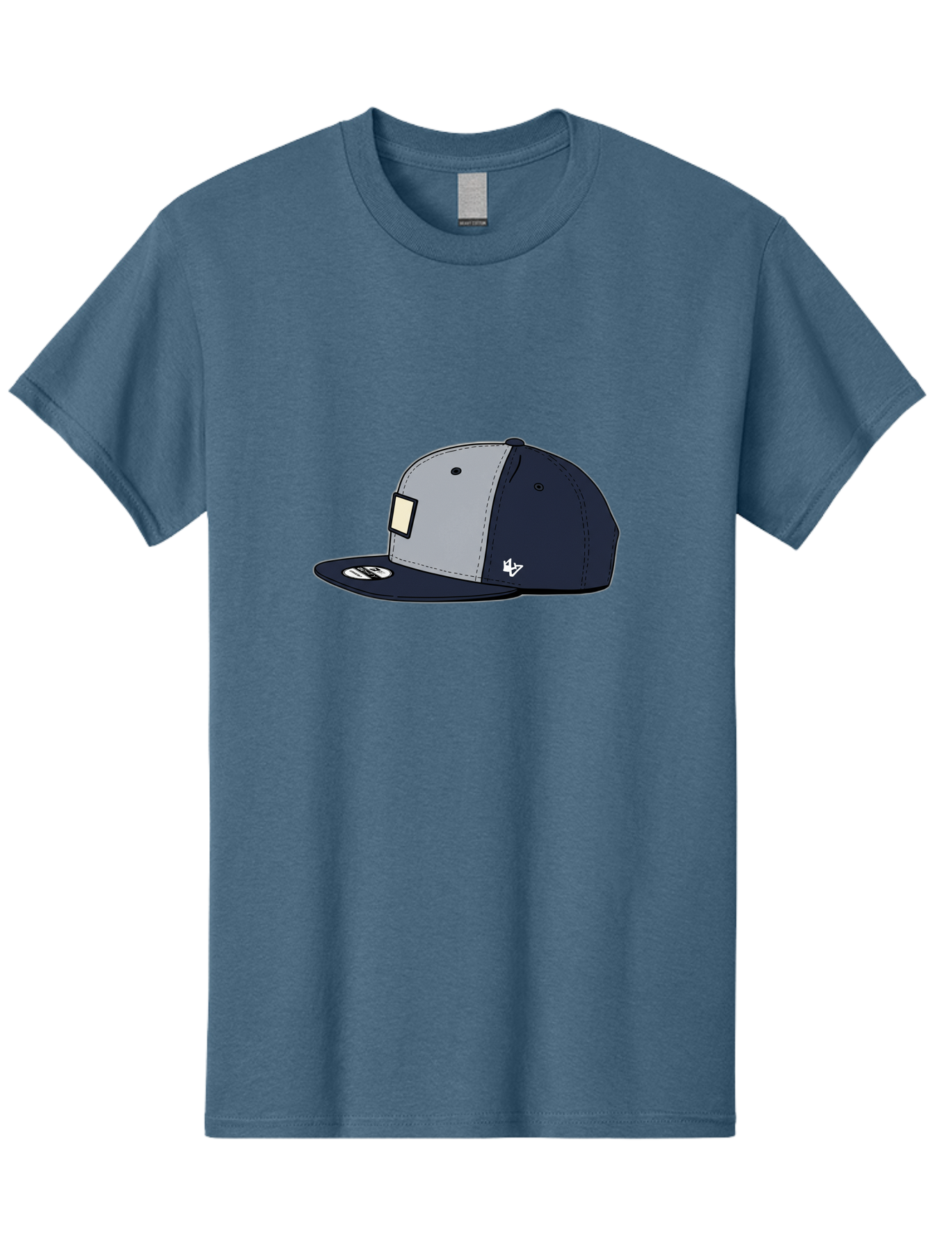 47-Snapback-Hat Men'S Graphic Tee, 100% Cotton, Comfortable Casual Summer Wear, Machine Washable, Baseball Cap, Snapback Hat, 47 Brand Clothing, Streetwear Fashion, Casual Style, Navy Blue Cap, Grey And Navy Color Combination, White Logo, Bac577