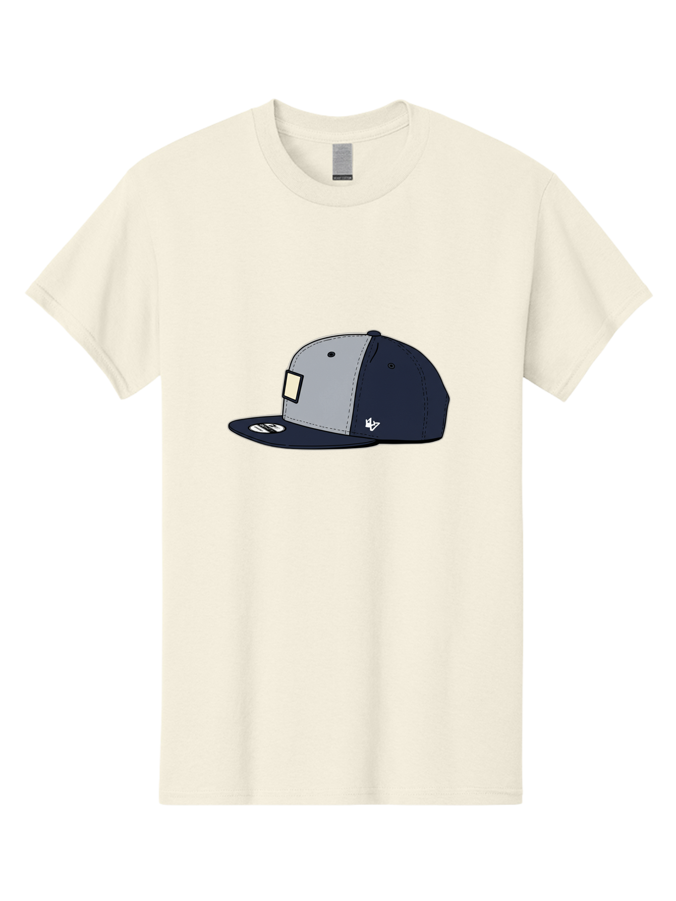 47-Snapback-Hat Men'S Graphic Tee, 100% Cotton, Comfortable Casual Summer Wear, Machine Washable, Baseball Cap, Snapback Hat, 47 Brand Clothing, Streetwear Fashion, Casual Style, Navy Blue Cap, Grey And Navy Color Combination, White Logo, Bac577