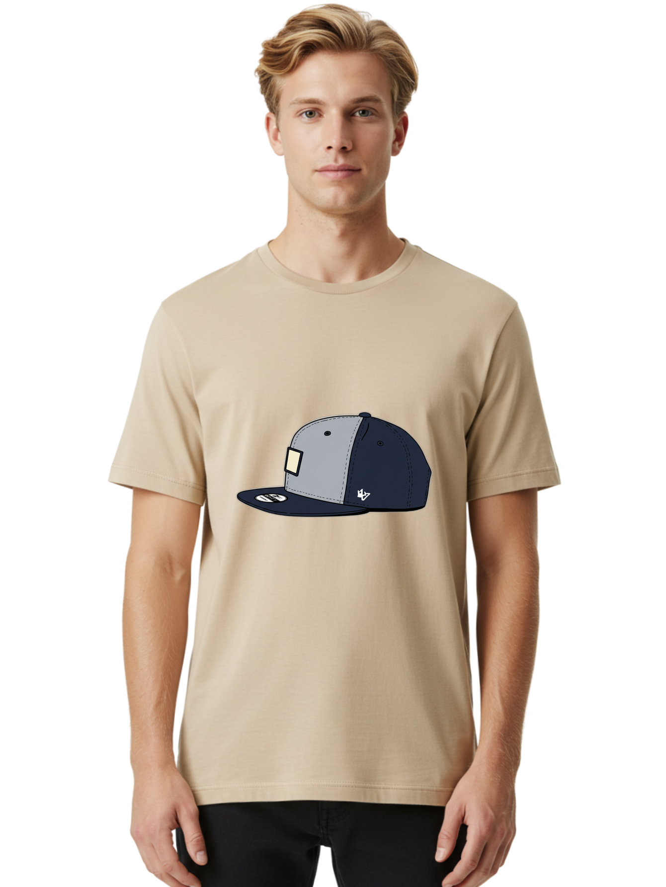 47-Snapback-Hat Men'S Graphic Tee, 100% Cotton, Comfortable Casual Summer Wear, Machine Washable, Baseball Cap, Snapback Hat, 47 Brand Clothing, Streetwear Fashion, Casual Style, Navy Blue Cap, Grey And Navy Color Combination, White Logo, Bac577