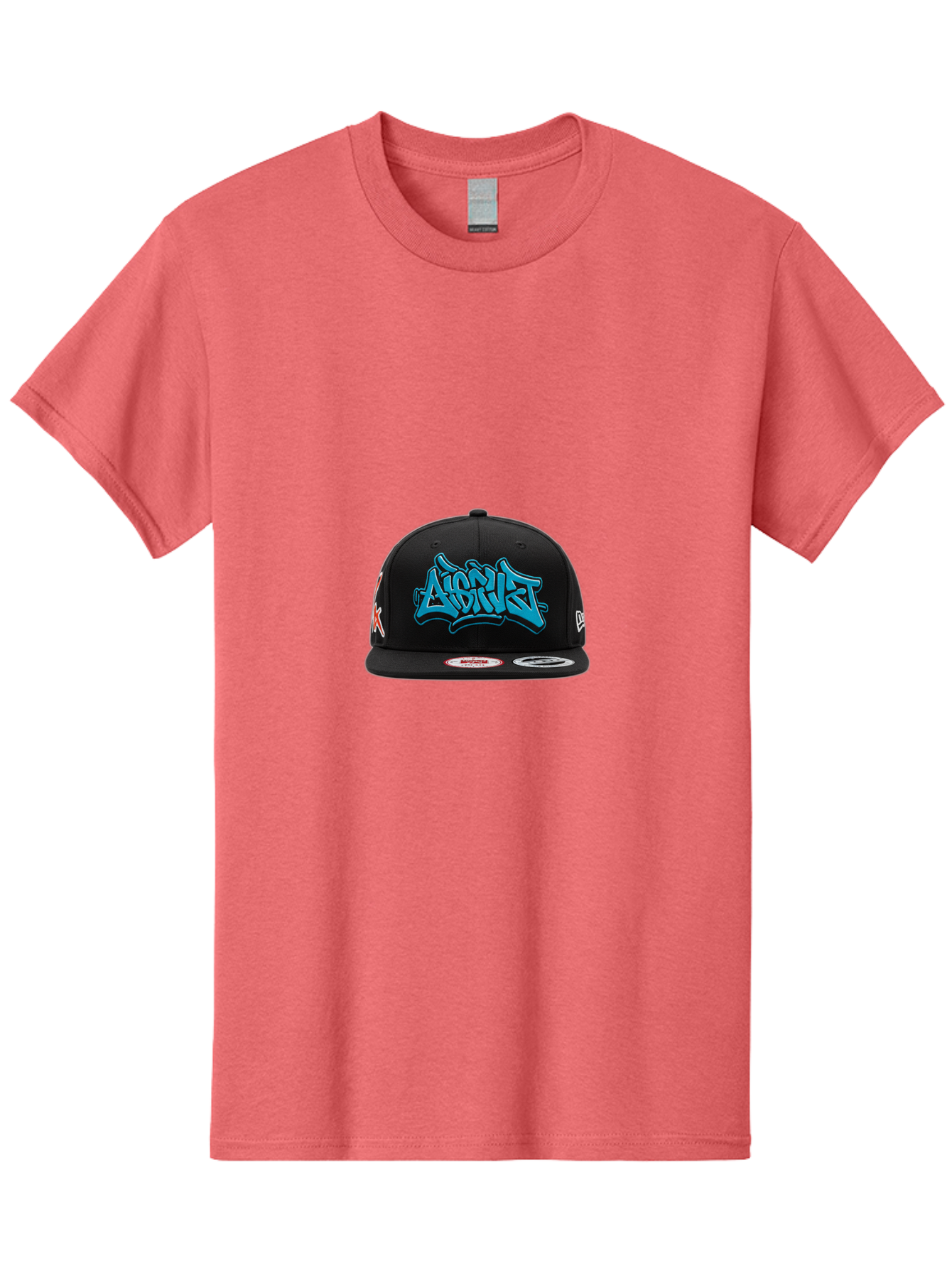 A-Ap-Rocky Men'S Graphic Tee, 100% Cotton, Comfortable Casual Summer Wear, Machine Washable, Black Baseball Cap, A$Ap Rocky Logo, Blue Graffiti Design, Streetwear Fashion, Hip Hop Style, Casual Wear, Trendy Accessories, Snapback Hat Bac579