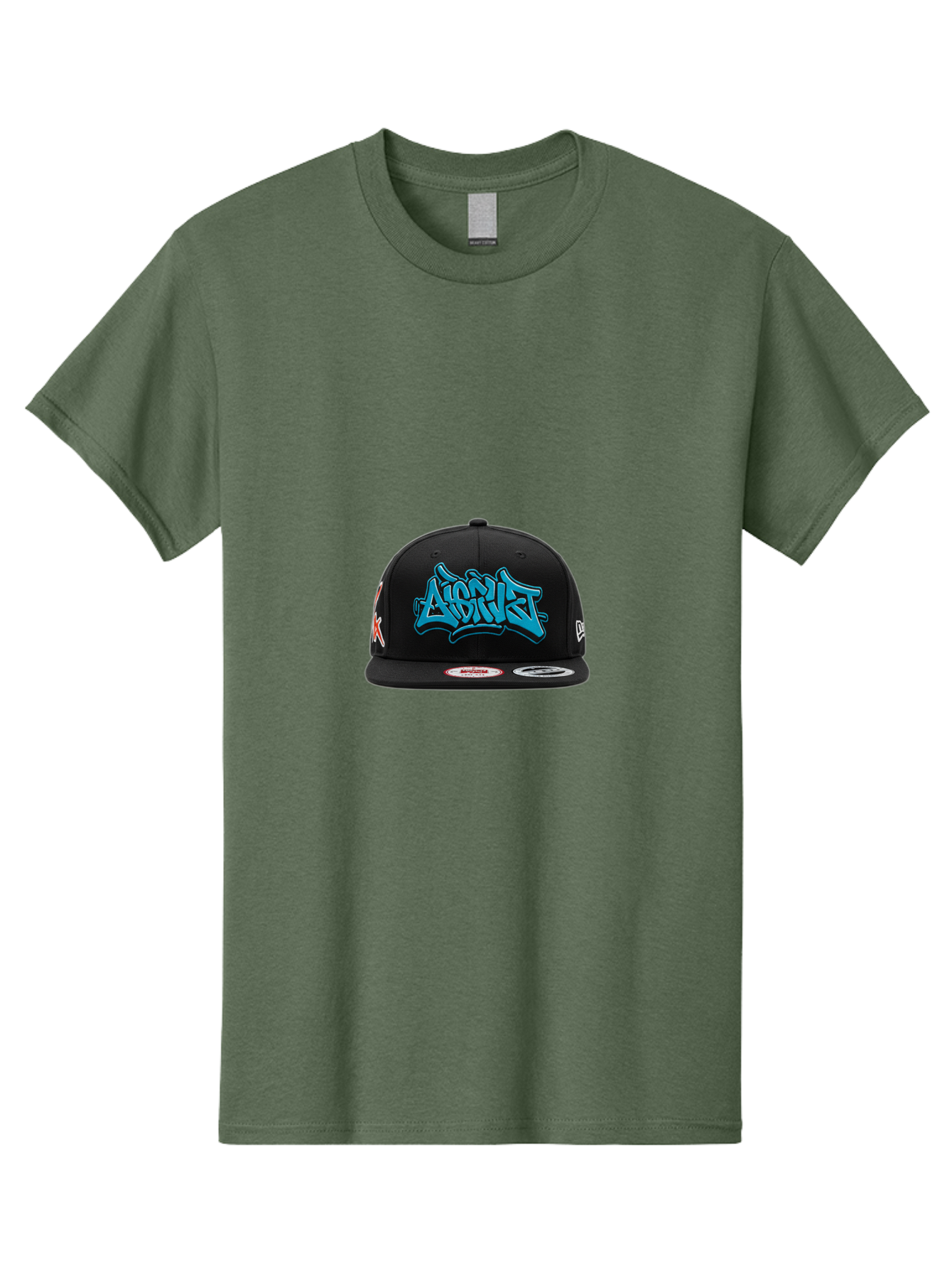 A-Ap-Rocky Men'S Graphic Tee, 100% Cotton, Comfortable Casual Summer Wear, Machine Washable, Black Baseball Cap, A$Ap Rocky Logo, Blue Graffiti Design, Streetwear Fashion, Hip Hop Style, Casual Wear, Trendy Accessories, Snapback Hat Bac579