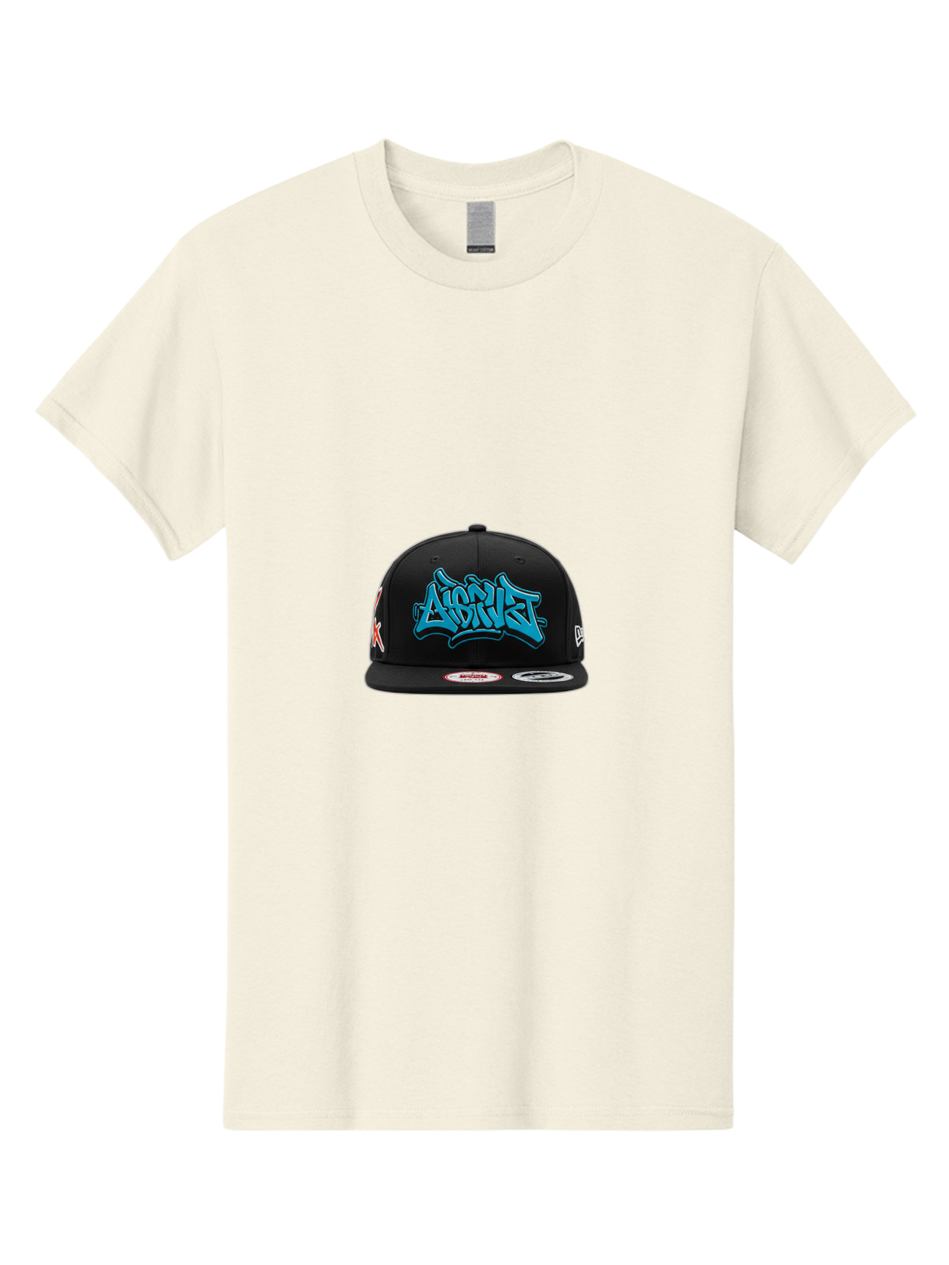 A-Ap-Rocky Men'S Graphic Tee, 100% Cotton, Comfortable Casual Summer Wear, Machine Washable, Black Baseball Cap, A$Ap Rocky Logo, Blue Graffiti Design, Streetwear Fashion, Hip Hop Style, Casual Wear, Trendy Accessories, Snapback Hat Bac579