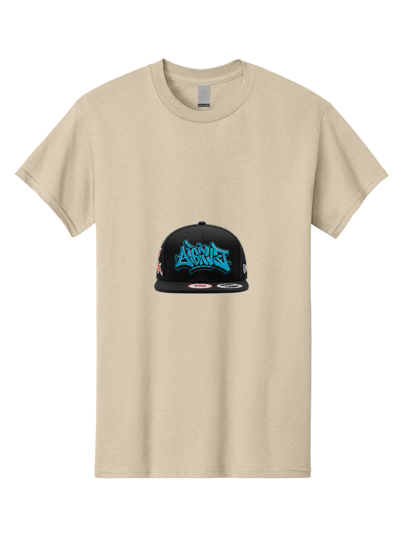 A-Ap-Rocky Men'S Graphic Tee, 100% Cotton, Comfortable Casual Summer Wear, Machine Washable, Black Baseball Cap, A$Ap Rocky Logo, Blue Graffiti Design, Streetwear Fashion, Hip Hop Style, Casual Wear, Trendy Accessories, Snapback Hat Bac579