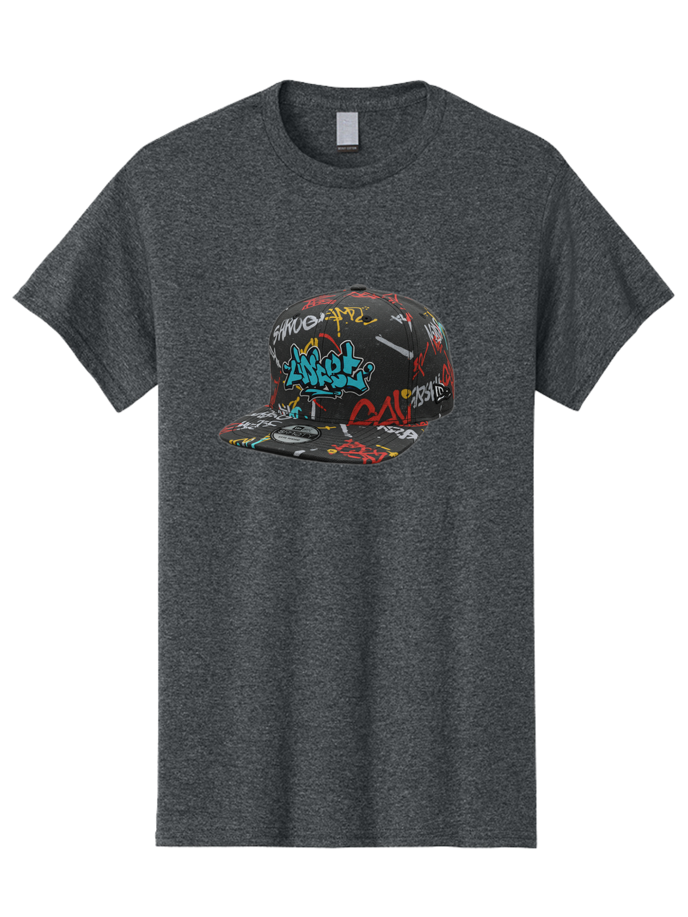 Anarchy-Baseball-Cap Men'S Graphic Tee, 100% Cotton, Comfortable Casual Summer Wear, Machine Washable, Graffiti Art, Streetwear Fashion, Custom Hats, Urban Style, Colorful Designs, Casual Wear, Hip Hop Culture, Snapback Cap, Street Art, Bac585