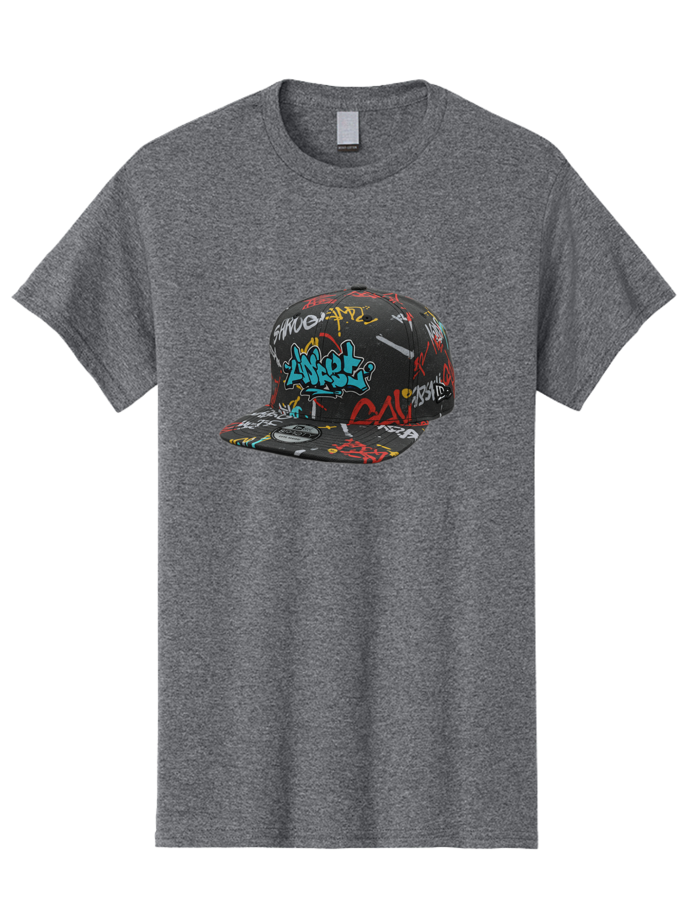 Anarchy-Baseball-Cap Men'S Graphic Tee, 100% Cotton, Comfortable Casual Summer Wear, Machine Washable, Graffiti Art, Streetwear Fashion, Custom Hats, Urban Style, Colorful Designs, Casual Wear, Hip Hop Culture, Snapback Cap, Street Art, Bac585