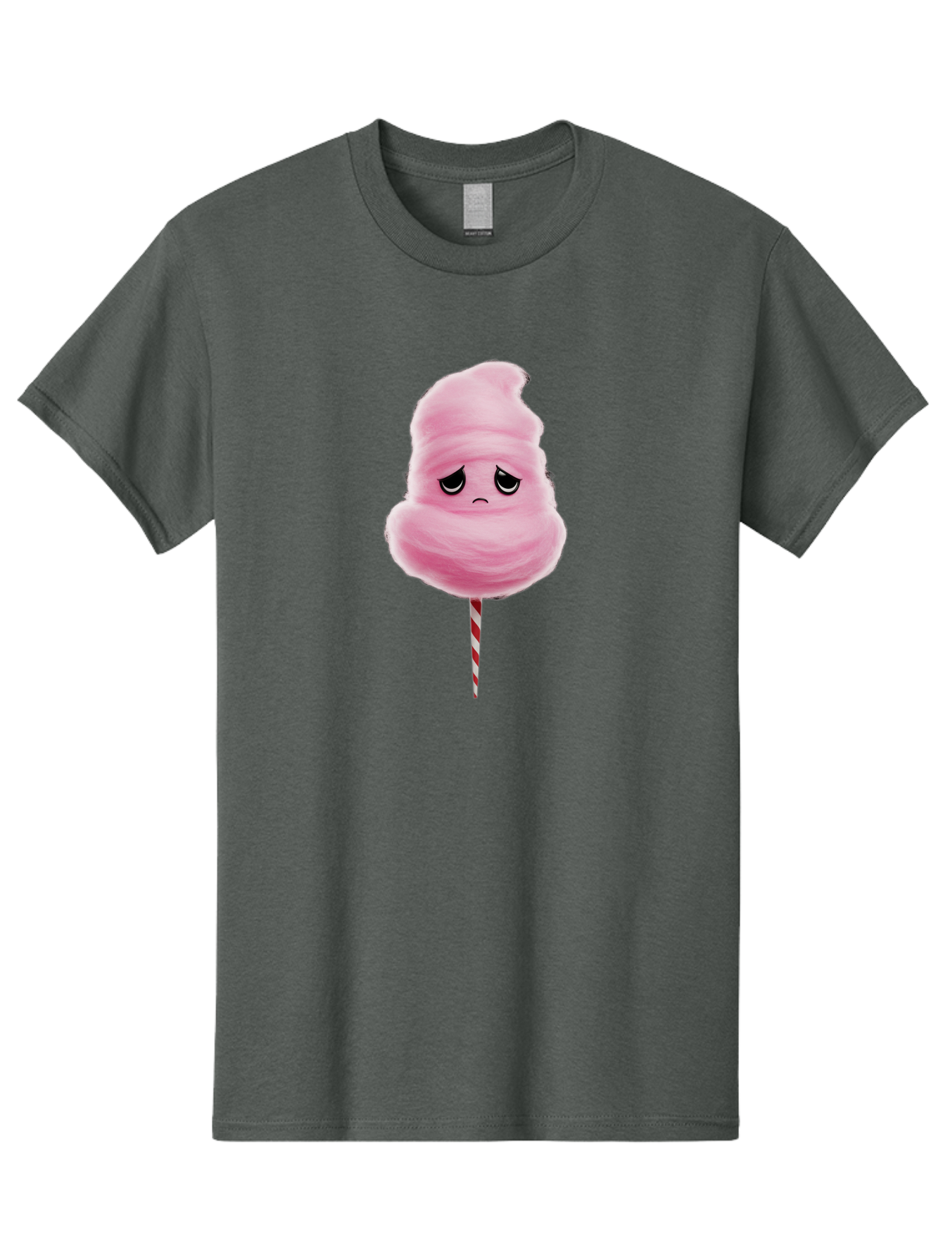 Angry-Cotton-Candy Men'S Graphic Tee, 100% Cotton, Comfortable Casual Summer Wear, Machine Washable, Angry Cotton Candy, Grumpy Face, Sweet Treat, Cartoon Character, Funny Expression, Mad Candy, Fluffy Pink Snack, Fairground Food, Angry Face, Bac586