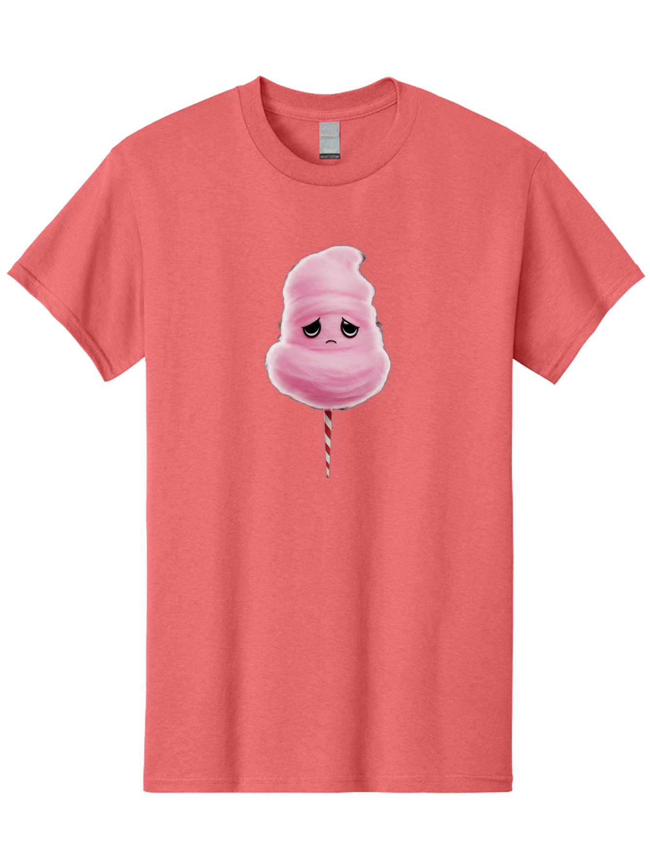 Angry-Cotton-Candy Men'S Graphic Tee, 100% Cotton, Comfortable Casual Summer Wear, Machine Washable, Angry Cotton Candy, Grumpy Face, Sweet Treat, Cartoon Character, Funny Expression, Mad Candy, Fluffy Pink Snack, Fairground Food, Angry Face, Bac586