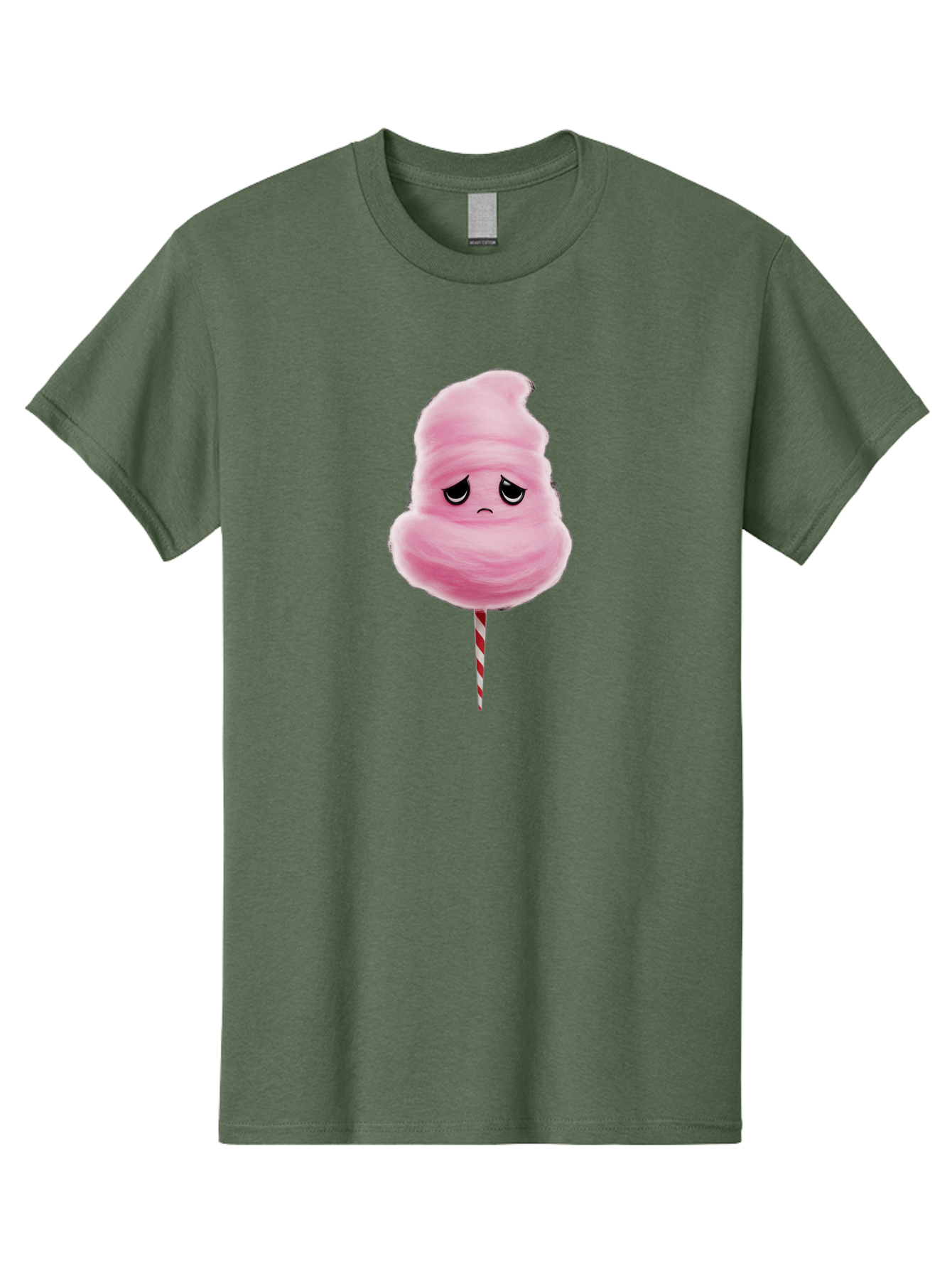 Angry-Cotton-Candy Men'S Graphic Tee, 100% Cotton, Comfortable Casual Summer Wear, Machine Washable, Angry Cotton Candy, Grumpy Face, Sweet Treat, Cartoon Character, Funny Expression, Mad Candy, Fluffy Pink Snack, Fairground Food, Angry Face, Bac586