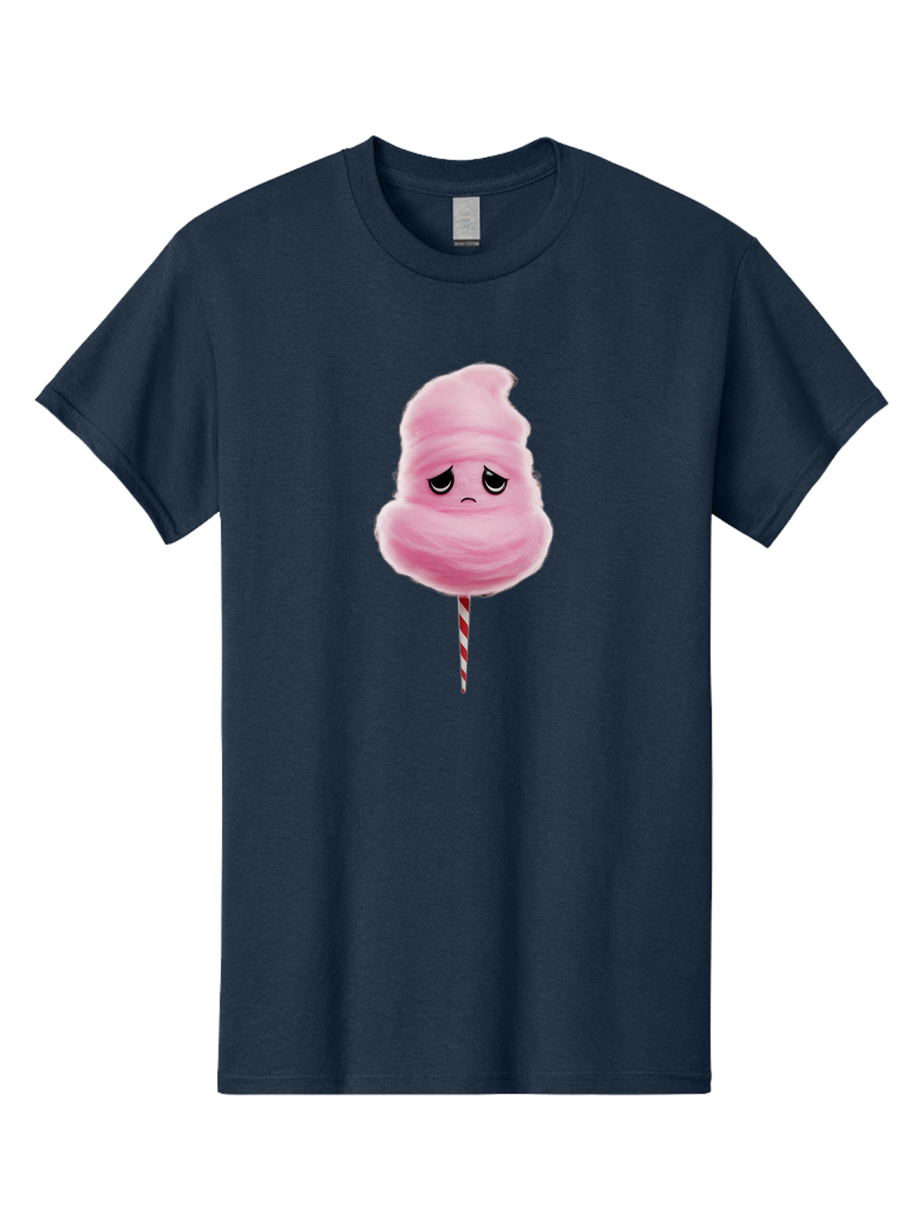 Angry-Cotton-Candy Men'S Graphic Tee, 100% Cotton, Comfortable Casual Summer Wear, Machine Washable, Angry Cotton Candy, Grumpy Face, Sweet Treat, Cartoon Character, Funny Expression, Mad Candy, Fluffy Pink Snack, Fairground Food, Angry Face, Bac586