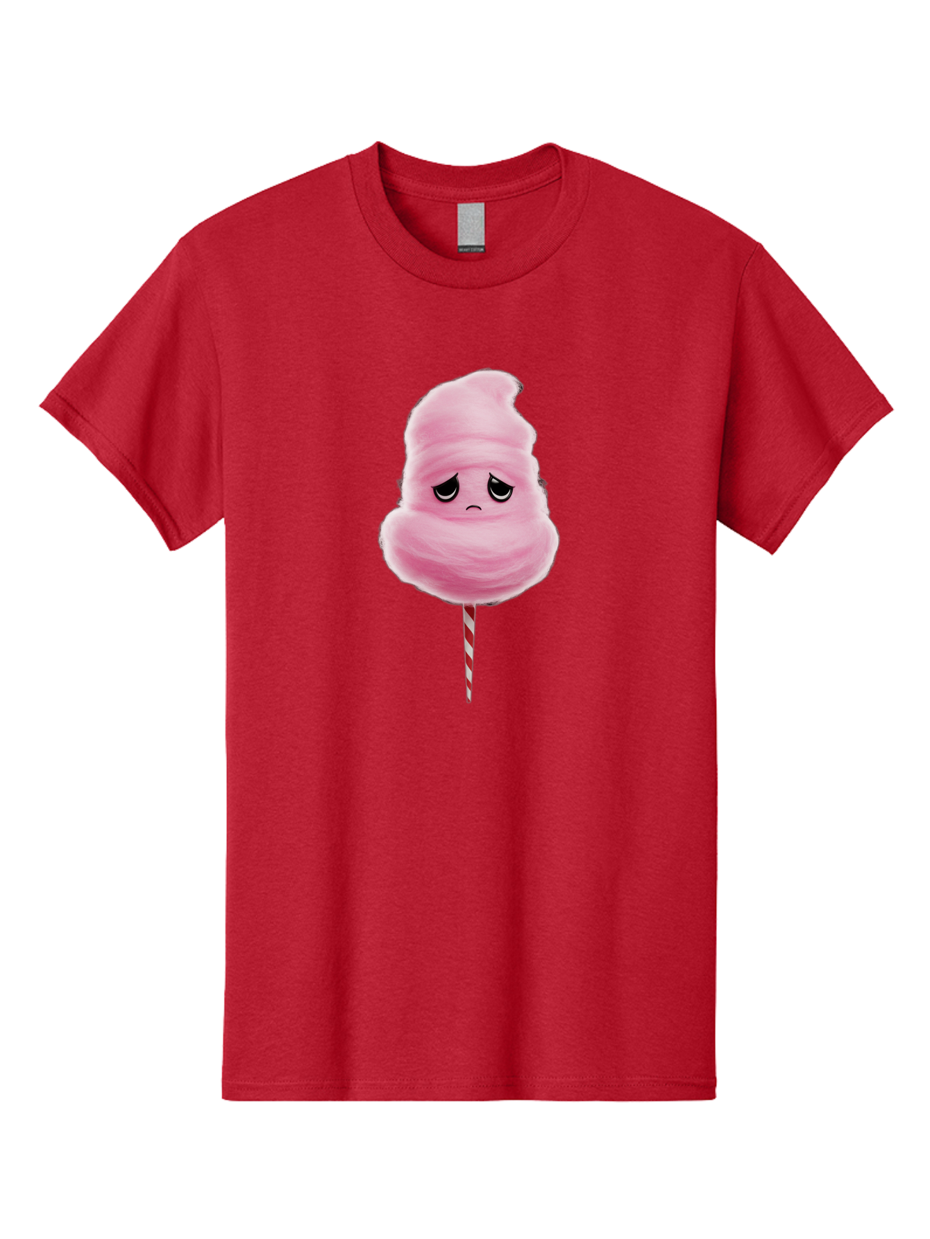 Angry-Cotton-Candy Men'S Graphic Tee, 100% Cotton, Comfortable Casual Summer Wear, Machine Washable, Angry Cotton Candy, Grumpy Face, Sweet Treat, Cartoon Character, Funny Expression, Mad Candy, Fluffy Pink Snack, Fairground Food, Angry Face, Bac586