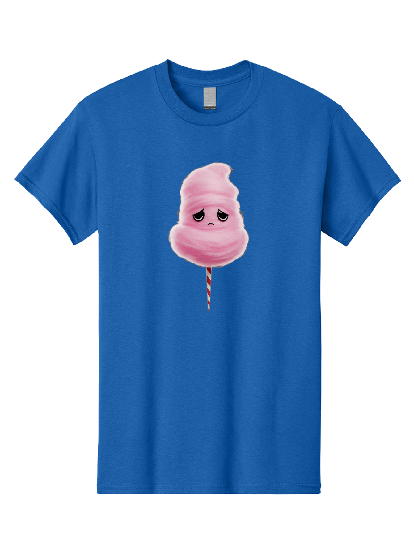 Angry-Cotton-Candy Men'S Graphic Tee, 100% Cotton, Comfortable Casual Summer Wear, Machine Washable, Angry Cotton Candy, Grumpy Face, Sweet Treat, Cartoon Character, Funny Expression, Mad Candy, Fluffy Pink Snack, Fairground Food, Angry Face, Bac586
