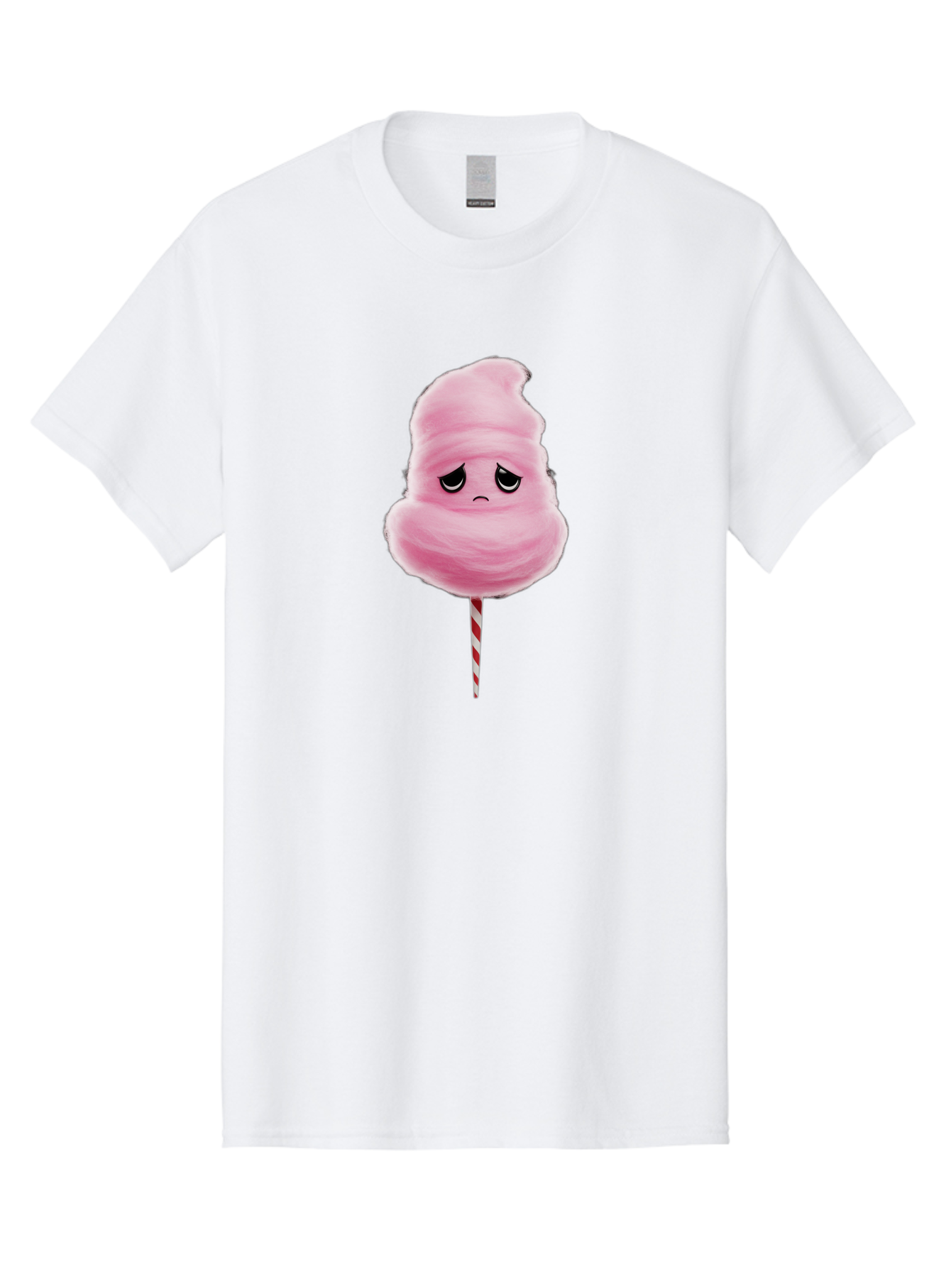 Angry-Cotton-Candy Men'S Graphic Tee, 100% Cotton, Comfortable Casual Summer Wear, Machine Washable, Angry Cotton Candy, Grumpy Face, Sweet Treat, Cartoon Character, Funny Expression, Mad Candy, Fluffy Pink Snack, Fairground Food, Angry Face, Bac586