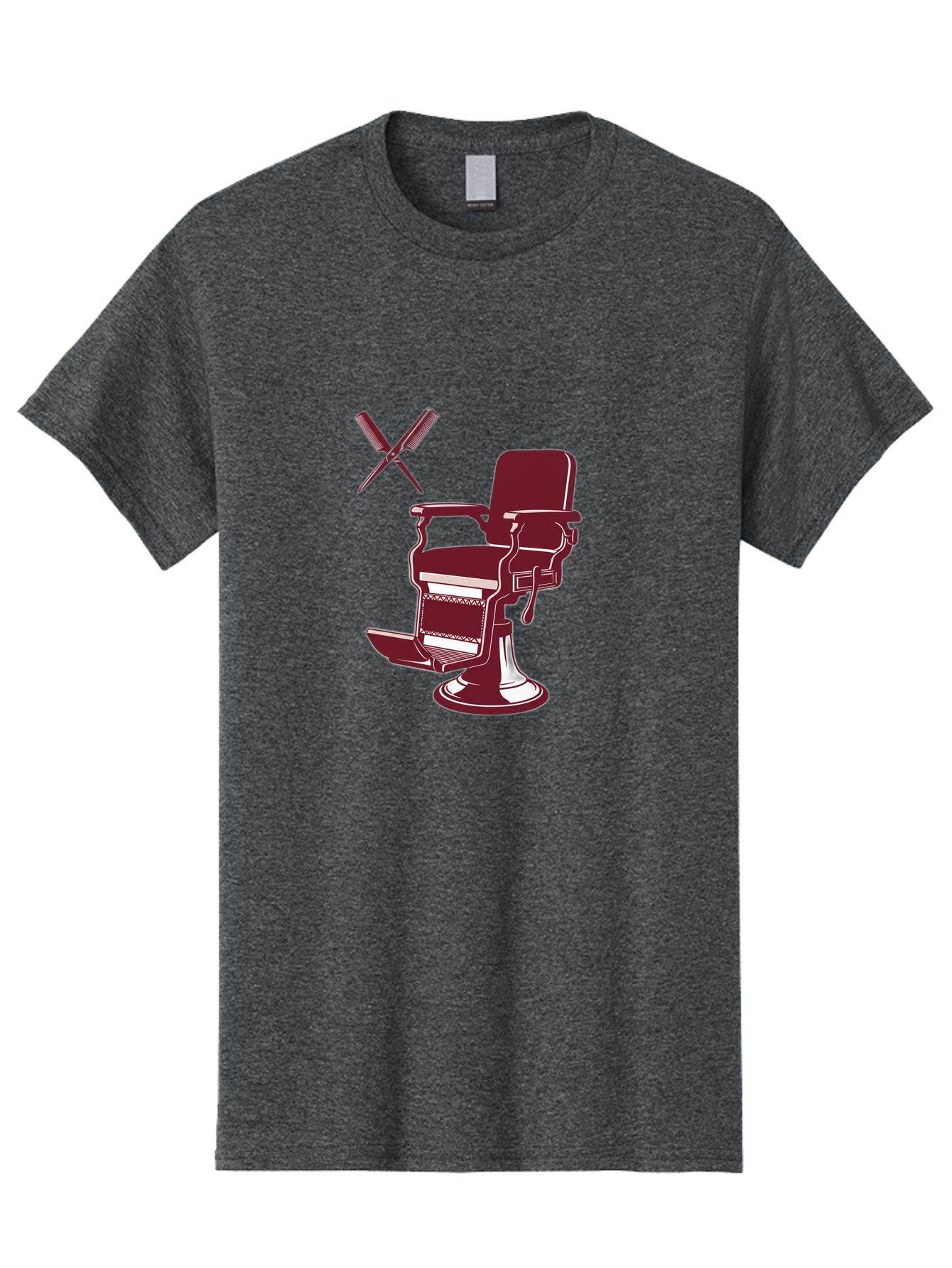 Barber-Chair Men'S Graphic Tee, 100% Cotton, Comfortable Casual Summer Wear, Machine Washable, Vintage Barber Chair, Retro Grooming, Classic Barber Shop, Barber Equipment, Haircutting Tools, Traditional Shaving, Iconic Barber Symbols, Bac601