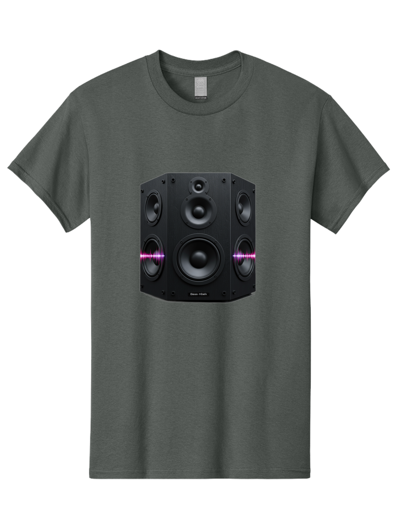 Base-Reflex Men'S Graphic Tee, 100% Cotton, Comfortable Casual Summer Wear, Machine Washable, Black Speaker System, Home Audio Equipment, Sound System, Hi-Fi Speaker, Purple Sound Wave, Music Technology, Audio Visual Bac614