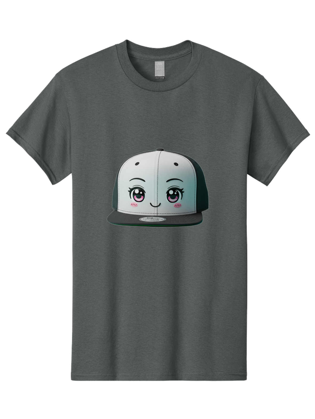 Baseball-Cap Men'S Graphic Tee, 100% Cotton, Comfortable Casual Summer Wear, Machine Washable, Cartoon Snapback Cap, Kawaii Fashion, Cute Hat Design, Playful Eyewear, Trendy Accessories, Streetwear Style, Anime Influence, Fashionable Headwear Bac618