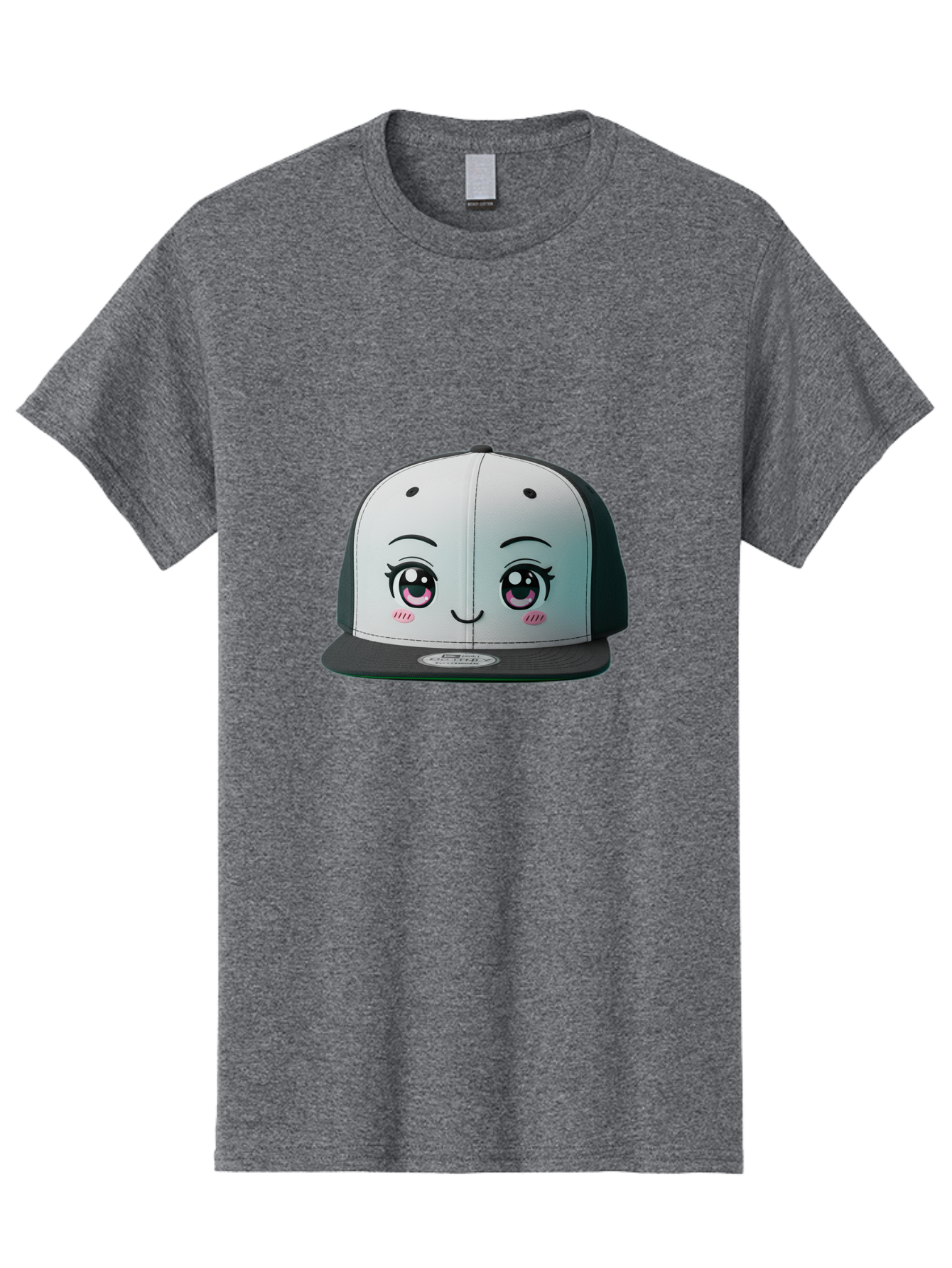 Baseball-Cap Men'S Graphic Tee, 100% Cotton, Comfortable Casual Summer Wear, Machine Washable, Cartoon Snapback Cap, Kawaii Fashion, Cute Hat Design, Playful Eyewear, Trendy Accessories, Streetwear Style, Anime Influence, Fashionable Headwear Bac618