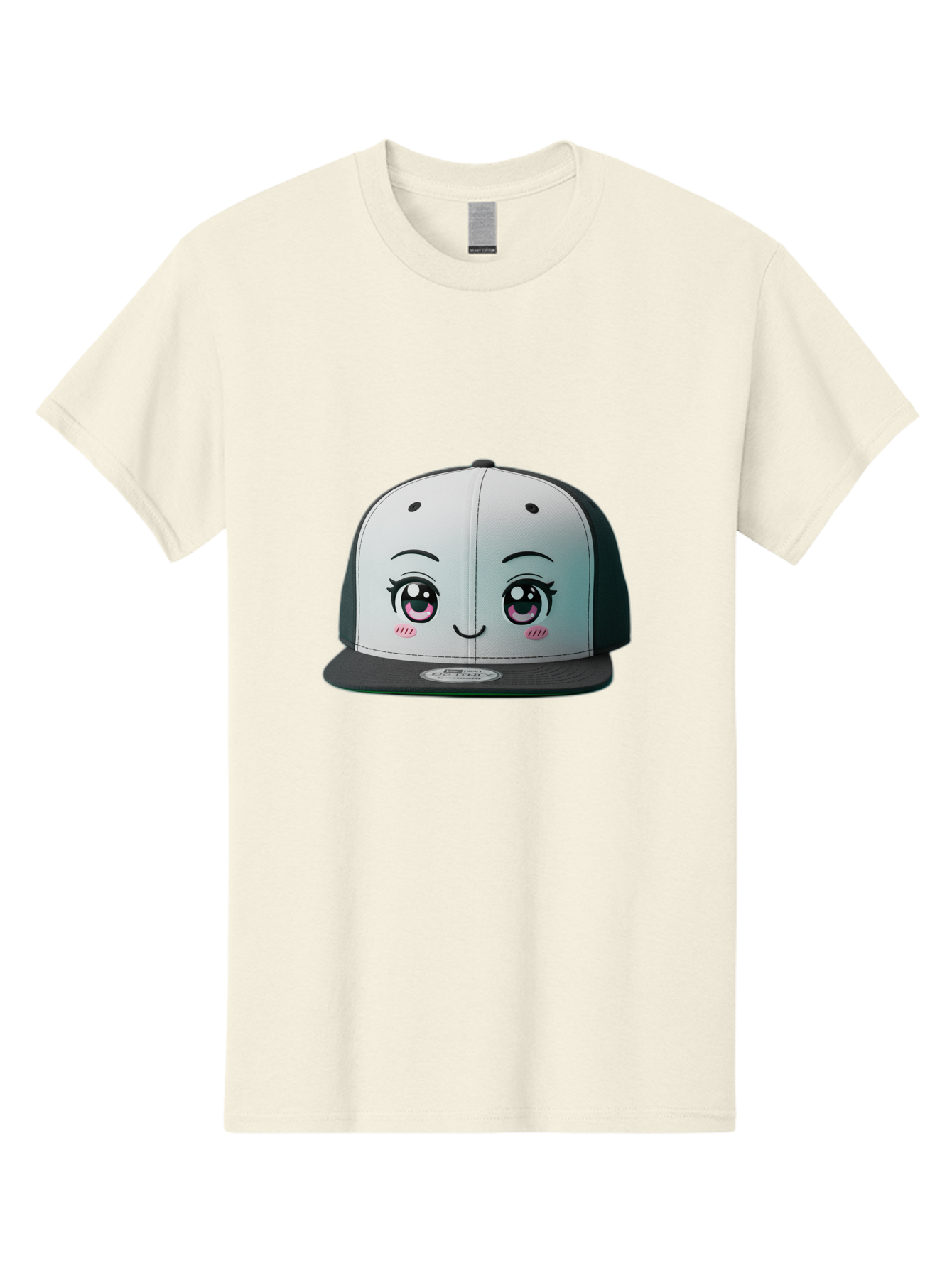 Baseball-Cap Men'S Graphic Tee, 100% Cotton, Comfortable Casual Summer Wear, Machine Washable, Cartoon Snapback Cap, Kawaii Fashion, Cute Hat Design, Playful Eyewear, Trendy Accessories, Streetwear Style, Anime Influence, Fashionable Headwear Bac618