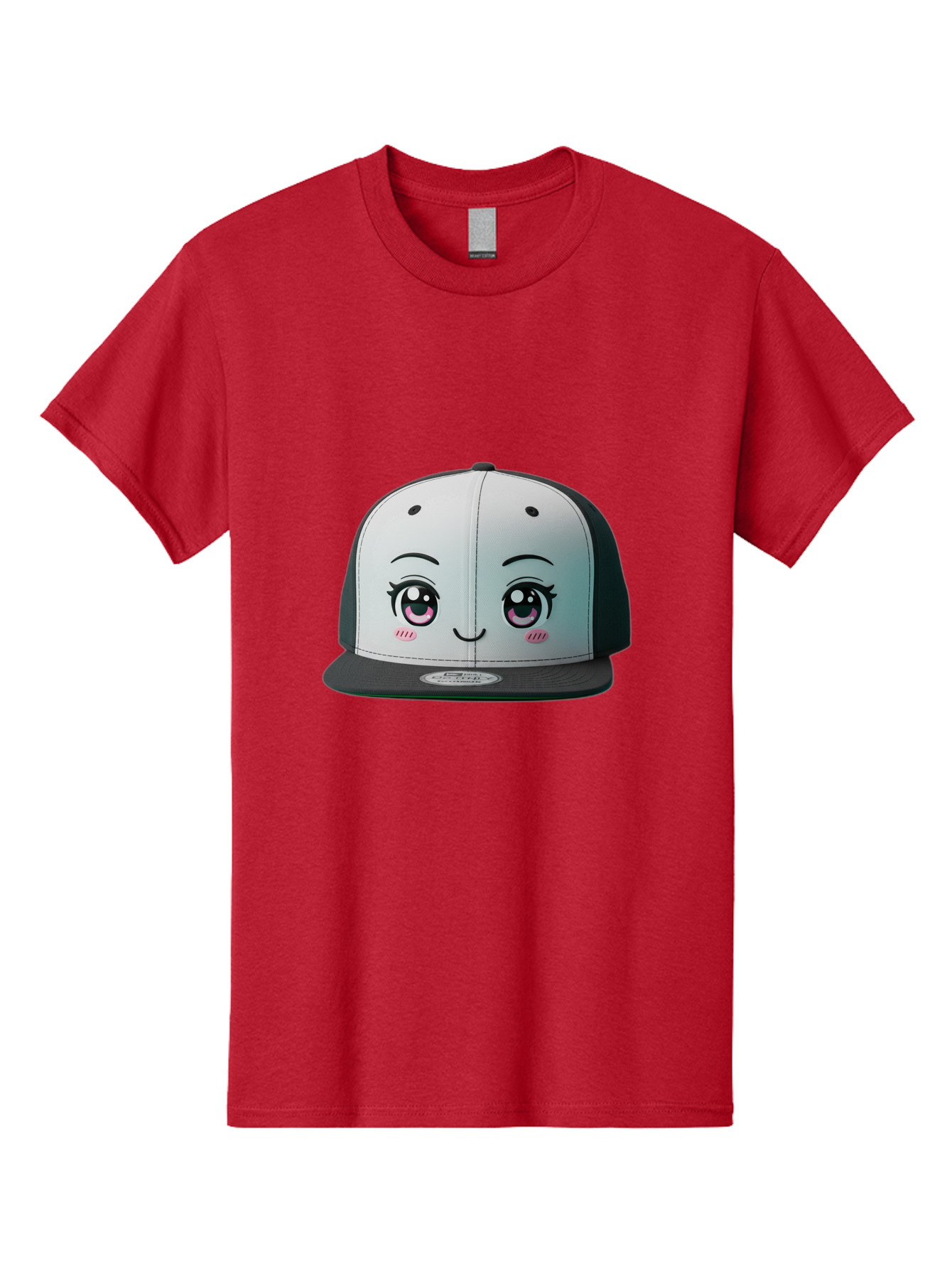 Baseball-Cap Men'S Graphic Tee, 100% Cotton, Comfortable Casual Summer Wear, Machine Washable, Cartoon Snapback Cap, Kawaii Fashion, Cute Hat Design, Playful Eyewear, Trendy Accessories, Streetwear Style, Anime Influence, Fashionable Headwear Bac618