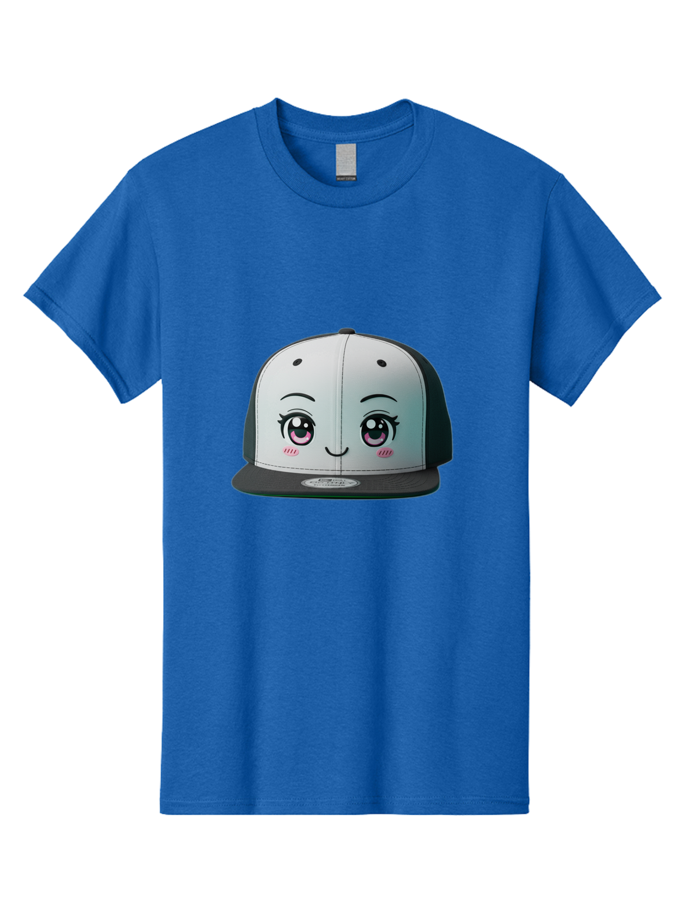 Baseball-Cap Men'S Graphic Tee, 100% Cotton, Comfortable Casual Summer Wear, Machine Washable, Cartoon Snapback Cap, Kawaii Fashion, Cute Hat Design, Playful Eyewear, Trendy Accessories, Streetwear Style, Anime Influence, Fashionable Headwear Bac618