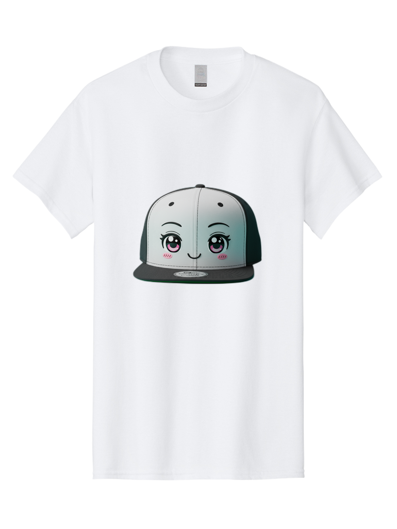 Baseball-Cap Men'S Graphic Tee, 100% Cotton, Comfortable Casual Summer Wear, Machine Washable, Cartoon Snapback Cap, Kawaii Fashion, Cute Hat Design, Playful Eyewear, Trendy Accessories, Streetwear Style, Anime Influence, Fashionable Headwear Bac618