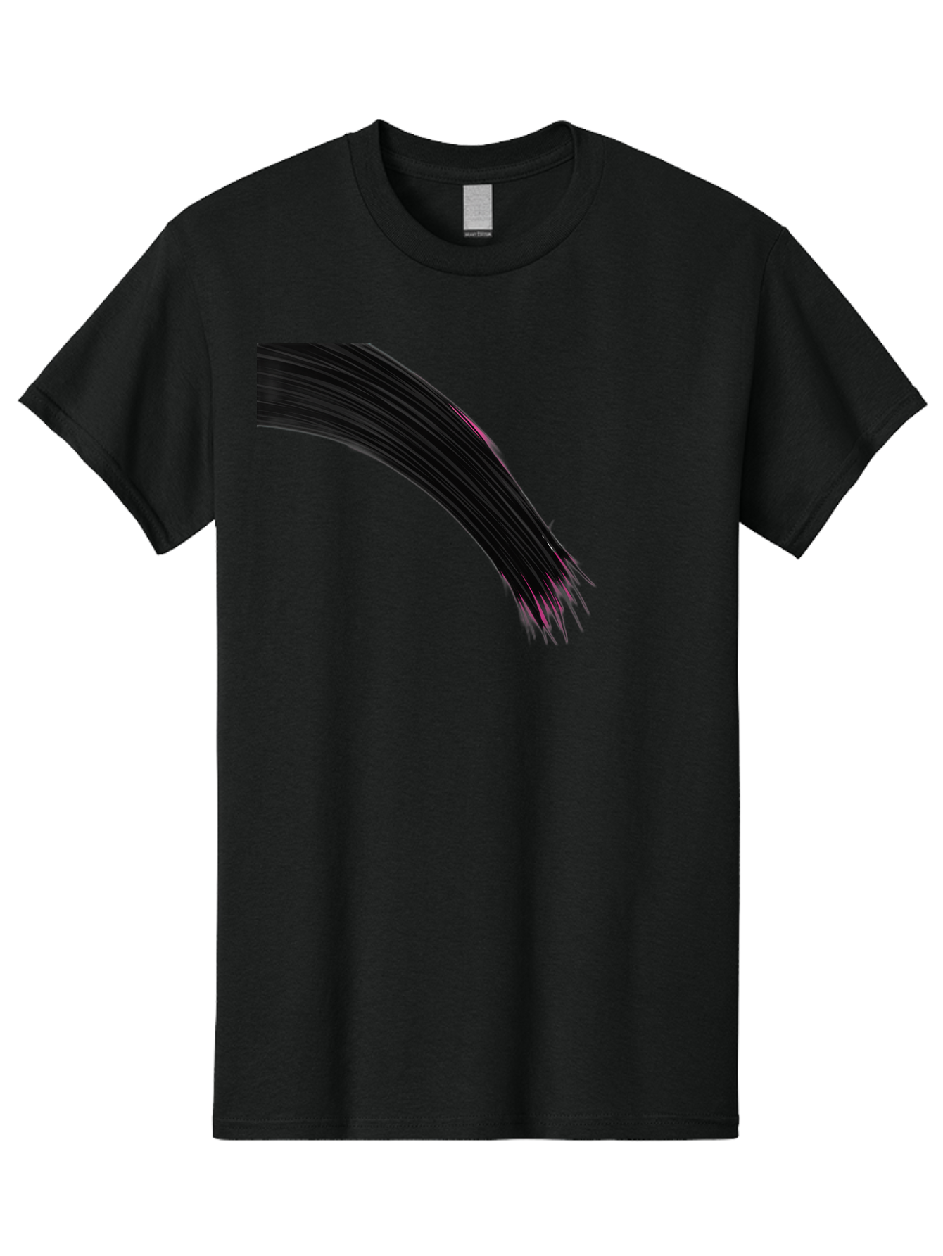 Black-Hair-Strands Men'S Graphic Tee, 100% Cotton, Comfortable Casual Summer Wear, Machine Washable, Black Hair, Hair Extensions, Fine Strands, Pink Highlights, Sleek Texture, Luscious Locks, Hair Styling Bac632