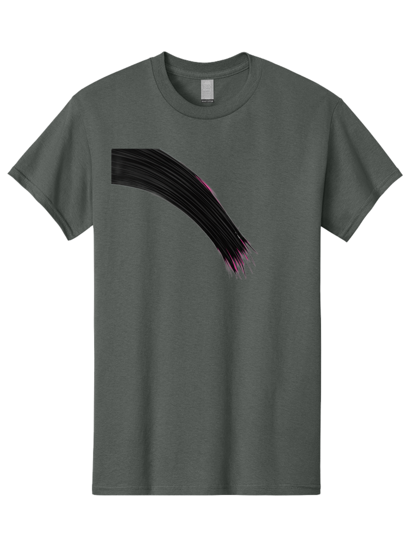 Black-Hair-Strands Men'S Graphic Tee, 100% Cotton, Comfortable Casual Summer Wear, Machine Washable, Black Hair, Hair Extensions, Fine Strands, Pink Highlights, Sleek Texture, Luscious Locks, Hair Styling Bac632