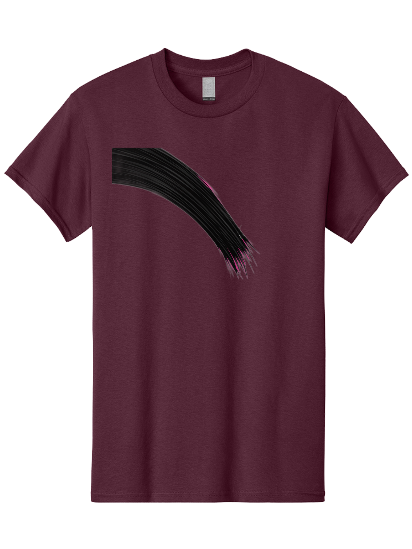 Black-Hair-Strands Men'S Graphic Tee, 100% Cotton, Comfortable Casual Summer Wear, Machine Washable, Black Hair, Hair Extensions, Fine Strands, Pink Highlights, Sleek Texture, Luscious Locks, Hair Styling Bac632