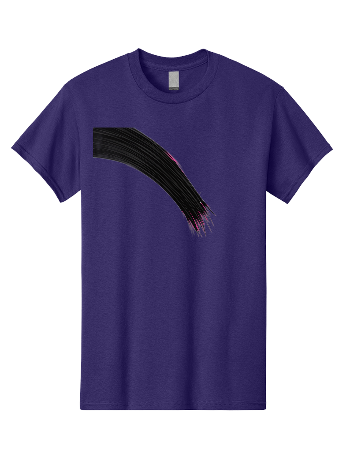 Black-Hair-Strands Men'S Graphic Tee, 100% Cotton, Comfortable Casual Summer Wear, Machine Washable, Black Hair, Hair Extensions, Fine Strands, Pink Highlights, Sleek Texture, Luscious Locks, Hair Styling Bac632