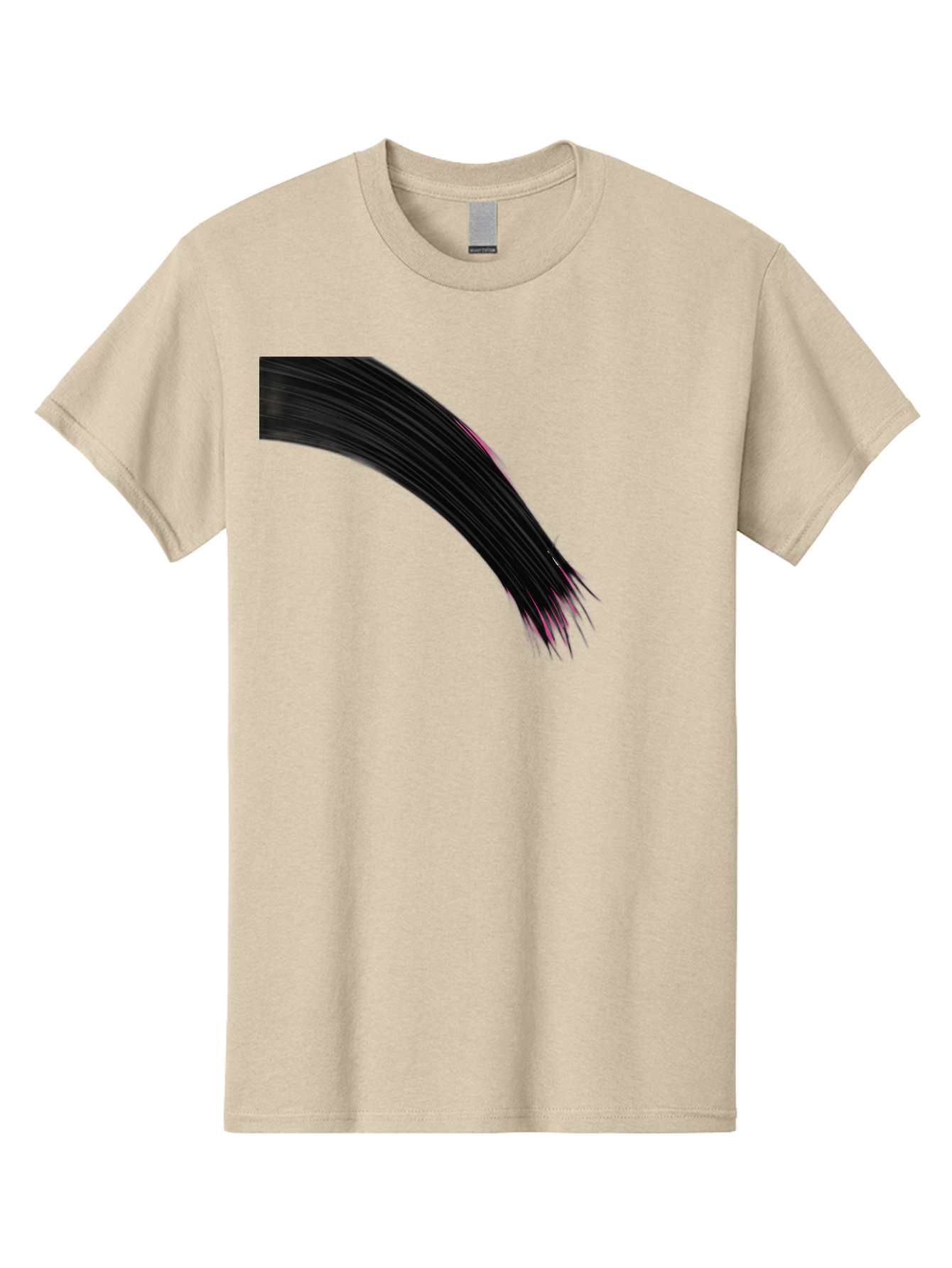 Black-Hair-Strands Men'S Graphic Tee, 100% Cotton, Comfortable Casual Summer Wear, Machine Washable, Black Hair, Hair Extensions, Fine Strands, Pink Highlights, Sleek Texture, Luscious Locks, Hair Styling Bac632