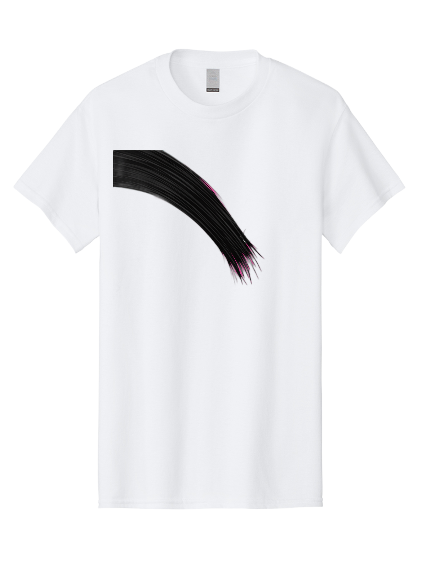 Black-Hair-Strands Men'S Graphic Tee, 100% Cotton, Comfortable Casual Summer Wear, Machine Washable, Black Hair, Hair Extensions, Fine Strands, Pink Highlights, Sleek Texture, Luscious Locks, Hair Styling Bac632