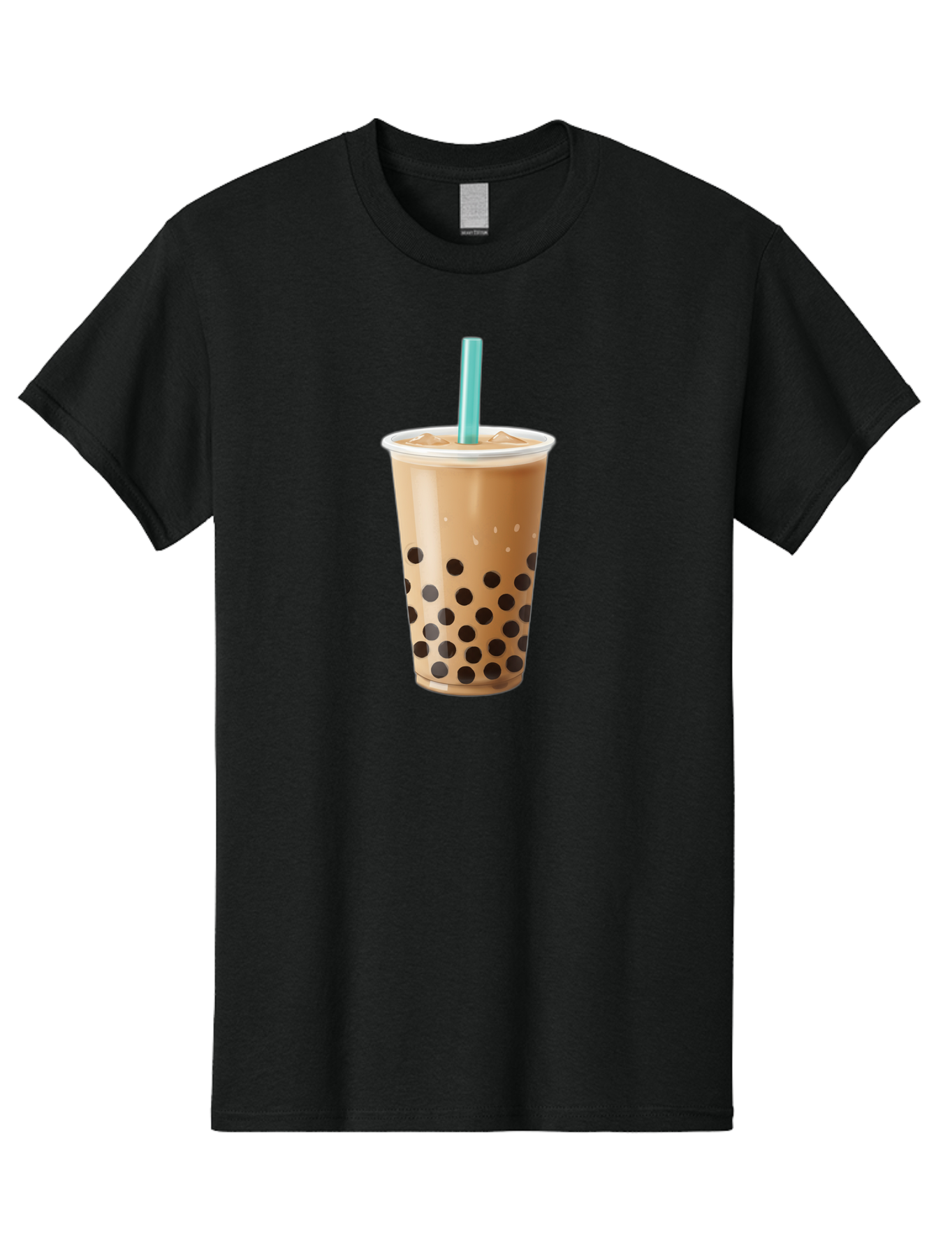 Boba-Milk-Tea Men'S Graphic Tee, 100% Cotton, Comfortable Casual Summer Wear, Machine Washable, Boba Tea, Bubble Milk Tea, Milk Tea, Tapioca Pearls, Iced Tea, Cold Brew, Refreshing Drink, Trendy Beverage, Blue Straw Bac649