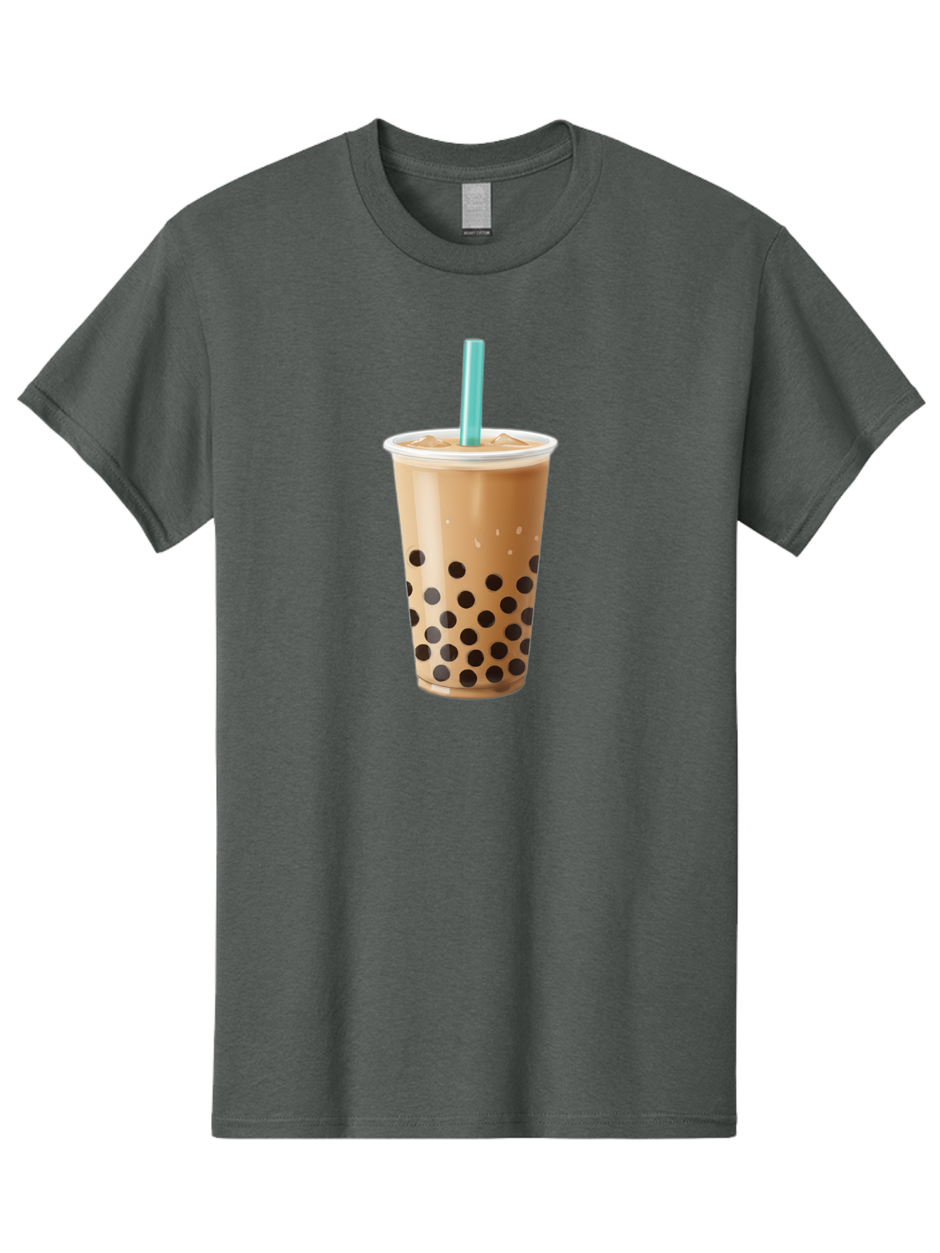 Boba-Milk-Tea Men'S Graphic Tee, 100% Cotton, Comfortable Casual Summer Wear, Machine Washable, Boba Tea, Bubble Milk Tea, Milk Tea, Tapioca Pearls, Iced Tea, Cold Brew, Refreshing Drink, Trendy Beverage, Blue Straw Bac649